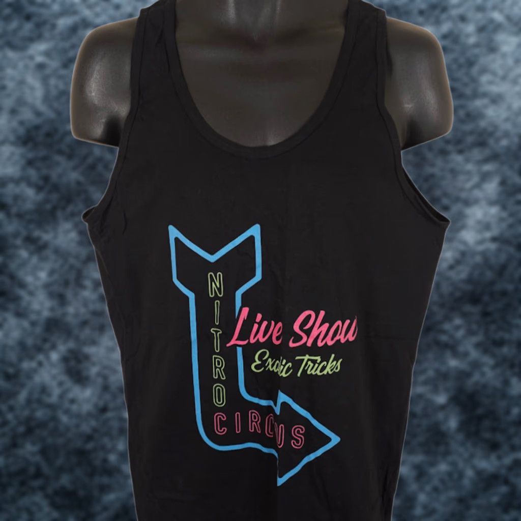 American Apparel VINTAGE Nitro Circus Tank Top Mens Size Medium Black Live Show Exotic Tricks Made In USA Size US M / EU 48-50 / 2 - 1 Thumbnail