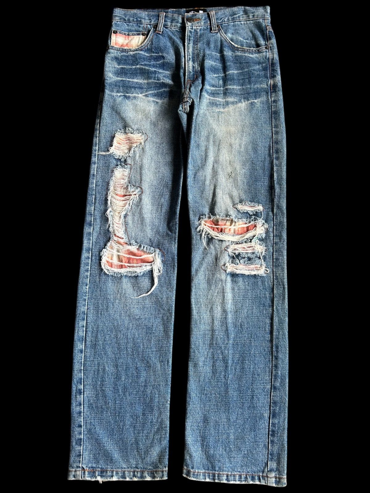 Japanese Brand × Kapital × Vintage Nylaus crew Japanese Distressed Denim Jeans Size US 30 / EU 46 - 1 Thumbnail