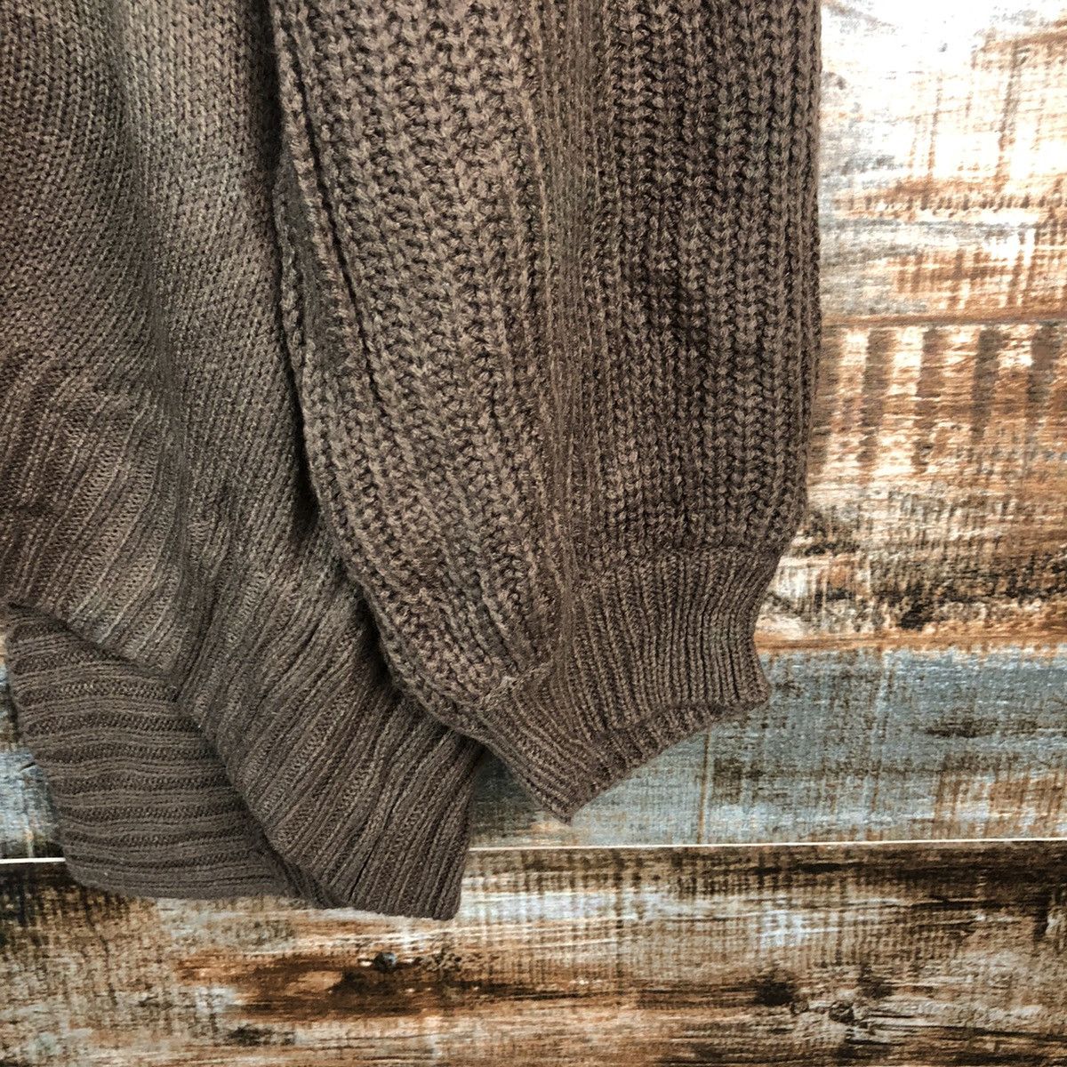 Homespun Knitwear Mu Mu & Co Brown Cardigan Knitwear #A2346 Size L / US 10 / IT 46 - 16 Thumbnail