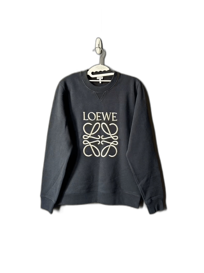 Loewe Loewe Dark Blue Embroidered Logo Sweatshirt Size US M / EU 48-50 / 2 - 1 Thumbnail