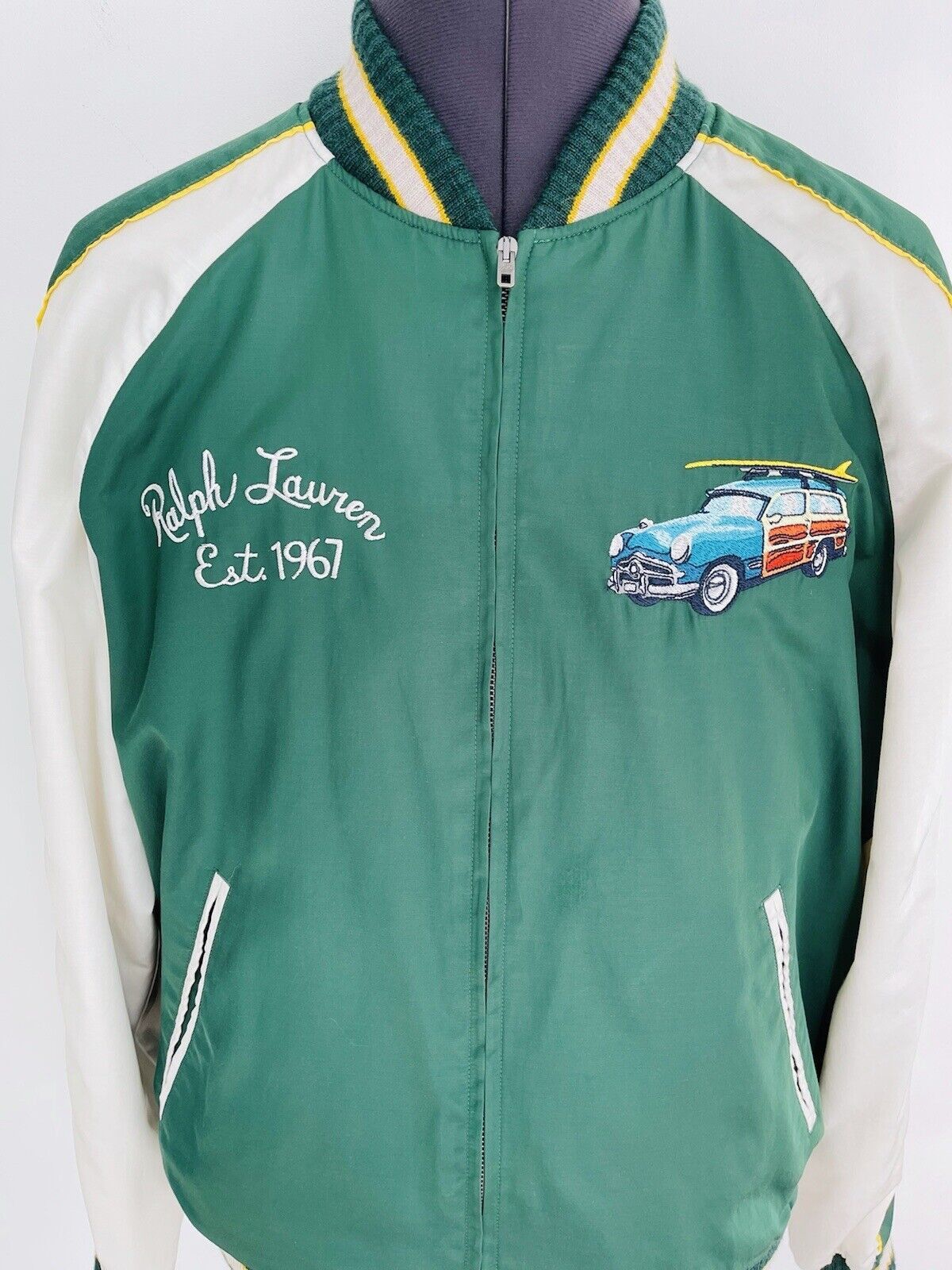 Polo Ralph Lauren Polo Ralph Lauren Satin Hawaii Bomber Jacket Green Size XL Size US XL / EU 56 / 4 - 10 Thumbnail
