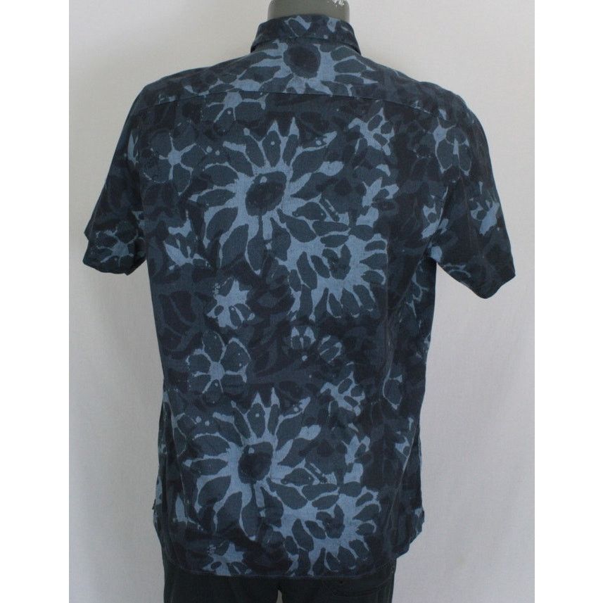 Ted Baker TED BAKER Shirt Mens Medium Blue Ikat Print Button Up Size US L / EU 52-54 / 3 - 3 Thumbnail
