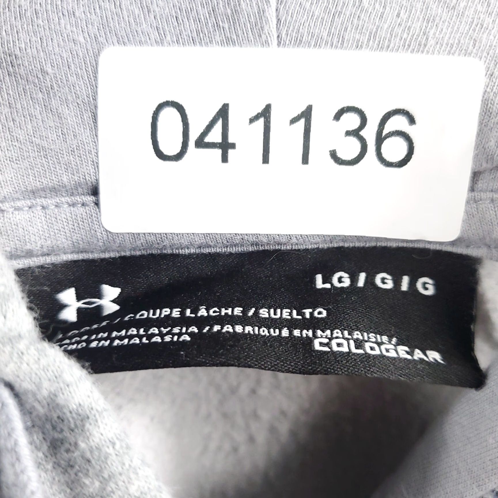 Under Armour Under Armour Hoodie Mens Large Gray Pullover Sweatshirt Long Sleeve Mock Neck Size US L / EU 52-54 / 3 - 8 Thumbnail