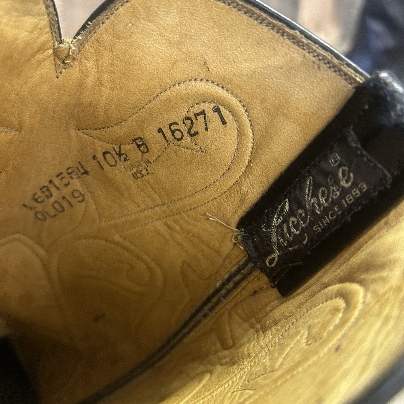 Lucchese Lucchese Classics L681584 Black Cowboy Boots Womens 10.5 B Size US 10.5 / IT 40.5 - 5 Thumbnail