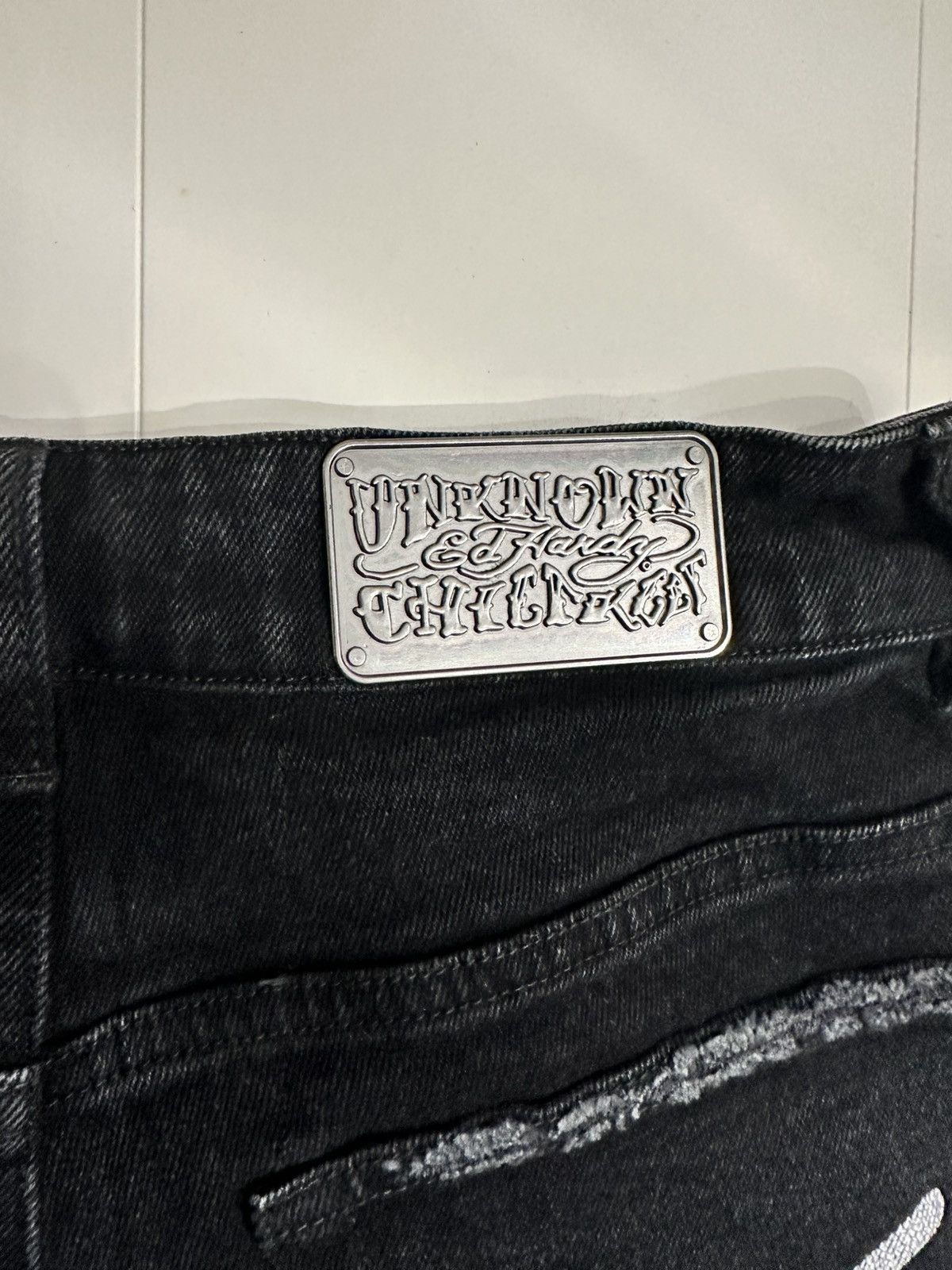 Ed Hardy × Glo Gang × Unknown London Chief Keef Ed hardy Jeans 28x28 Size US 28 / EU 44 - 3 Thumbnail