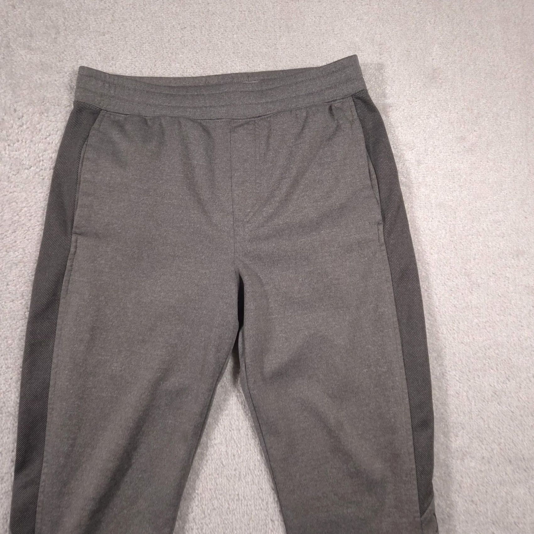 Hurley Hurley Pants Mens S Gray Fleece Joggers Sweatpants Pockets Side Stripe Logo Adjustable Waist Size US 29 - 3 Thumbnail