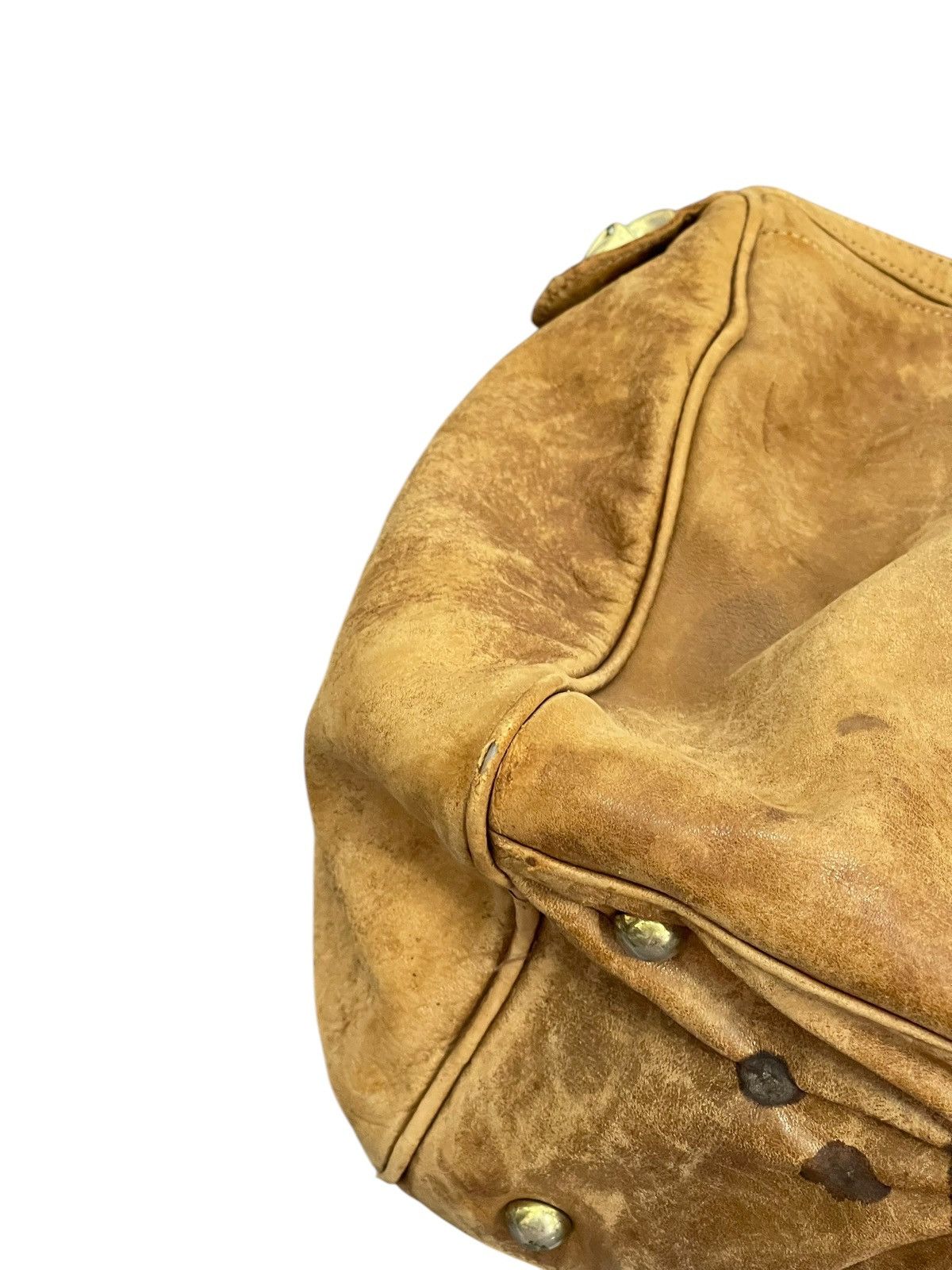 Genuine Leather Full Leather Patina Unknown Japan Vtg 80s Duffle Bag 1🟩6 Size ONE SIZE - 6 Thumbnail