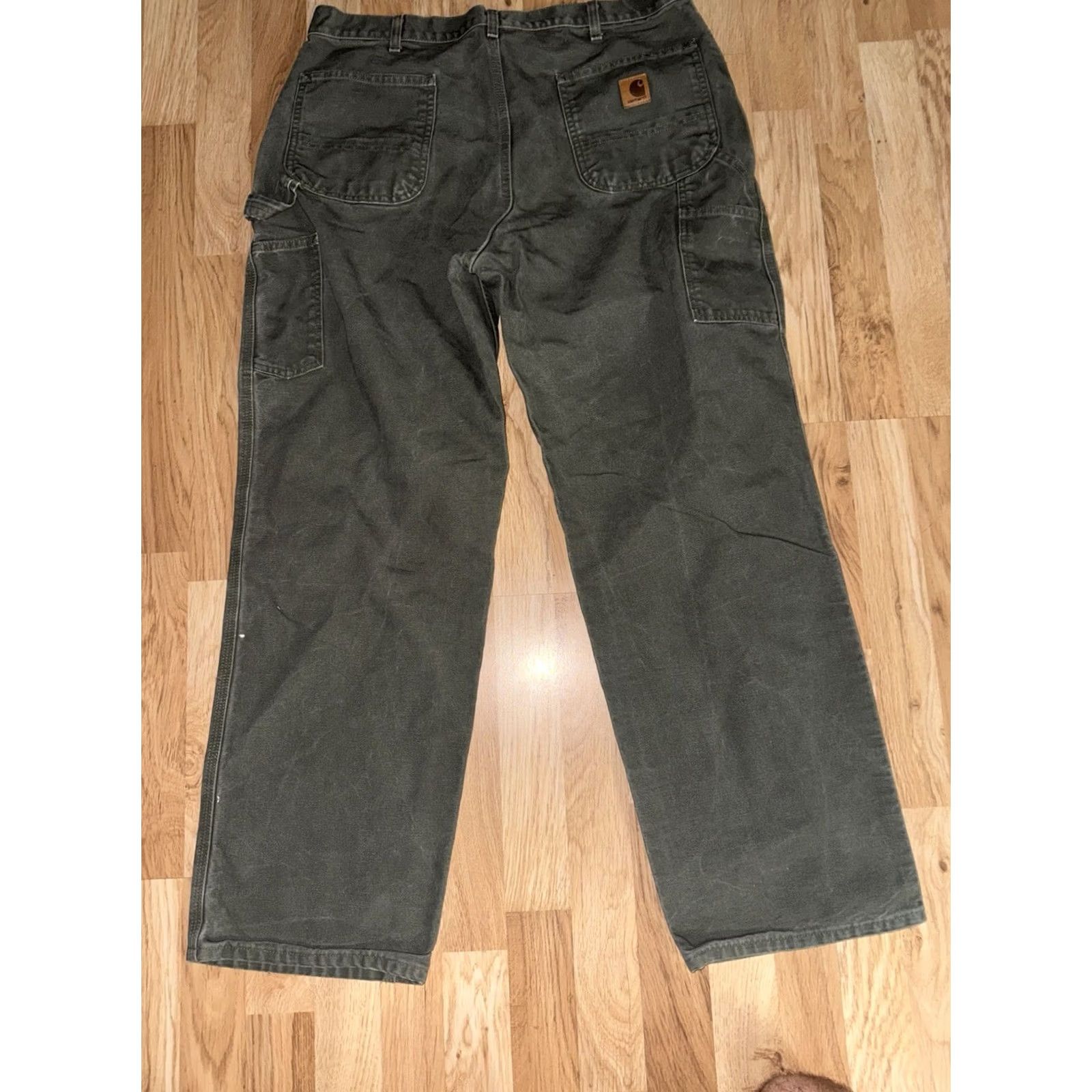 Carhartt VINTAGE Carhartt Pants Carpenter Original Fit Canvas Duck MOS Green Size 38X32 Y2K B11 Mens Size US 38 / EU 54 - 3 Thumbnail