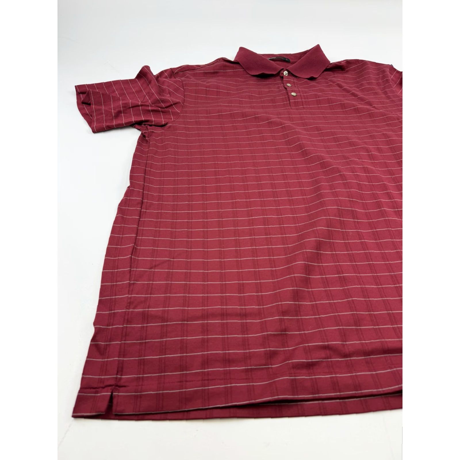 Nike Nike Tiger Woods Polo Shirt Mens XL Red Stripe NikeFIT DRY Golf Size US XL / EU 56 / 4 - 2 Thumbnail