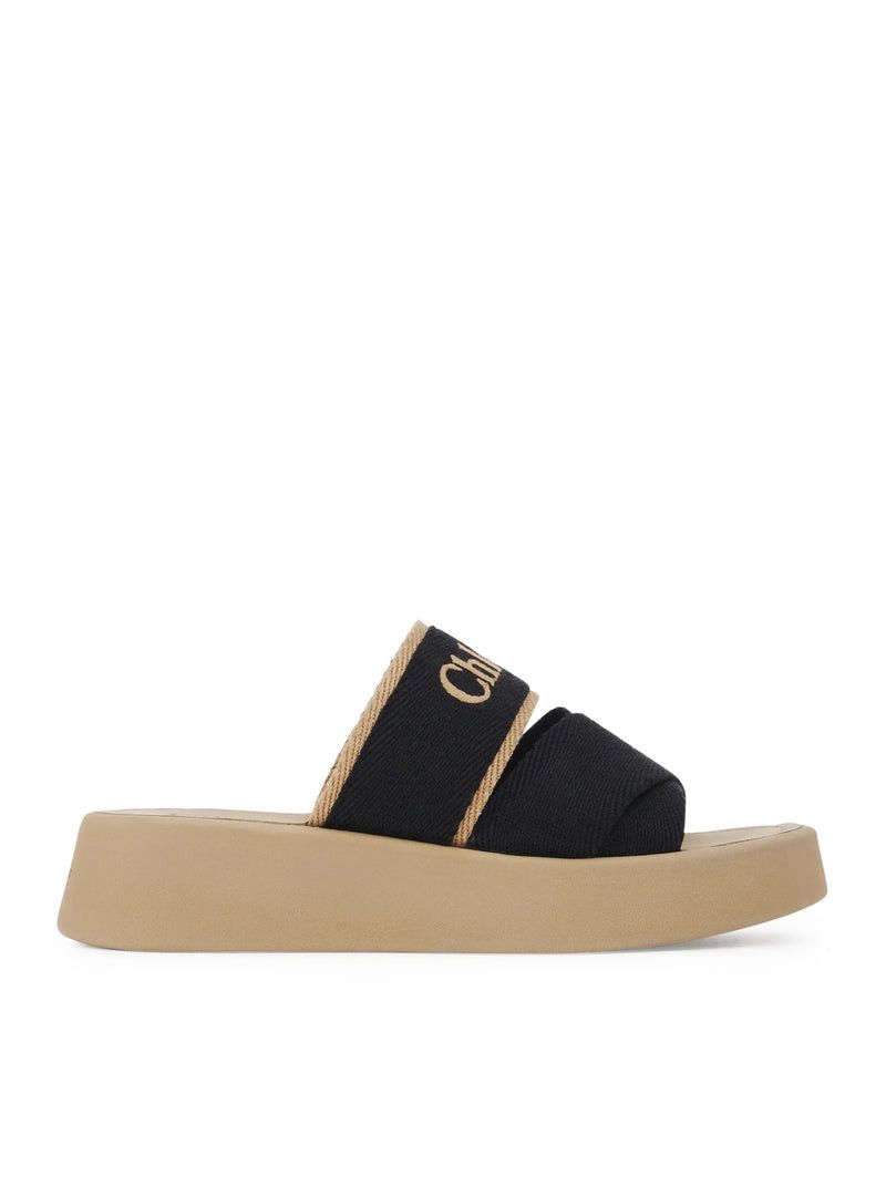 image of Chloe Mila Flat Mule Shoess in Black, Women's (Size 8)