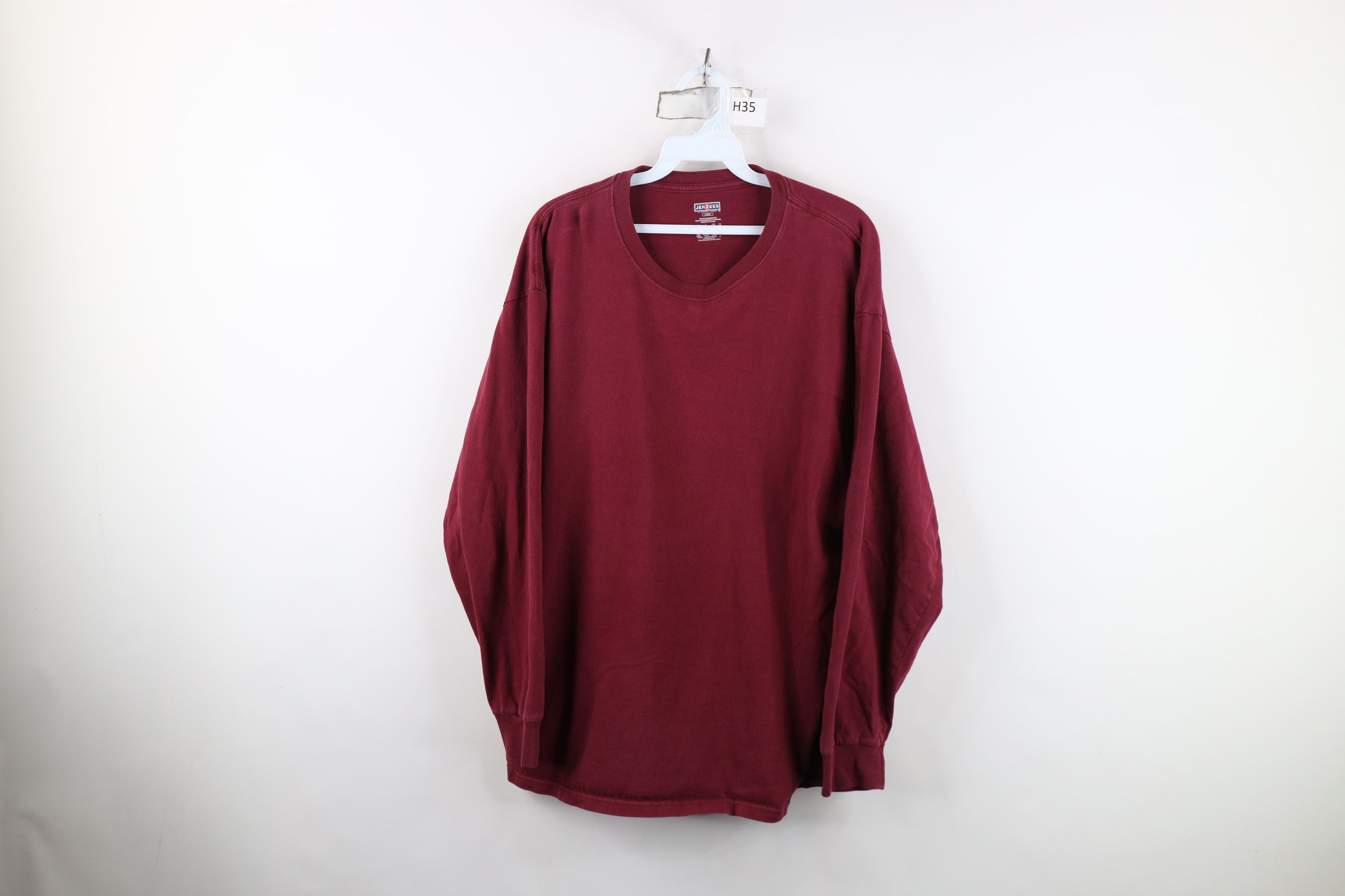 Vintage Vintage Y2K Streetwear Long Sleeve T-Shirt Red Cotton Size US L / EU 52-54 / 3 - 1 Thumbnail