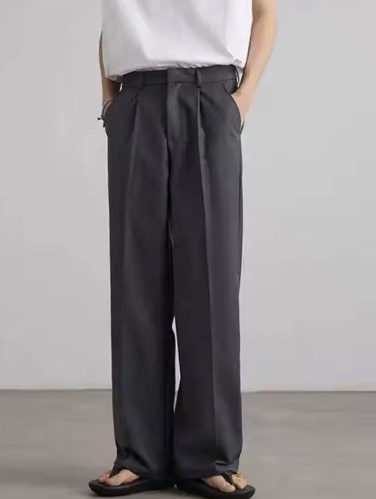 Vintage High Waist Straight Wide Leg Pleated Pants / Trousers Size US 31 - 4 Thumbnail