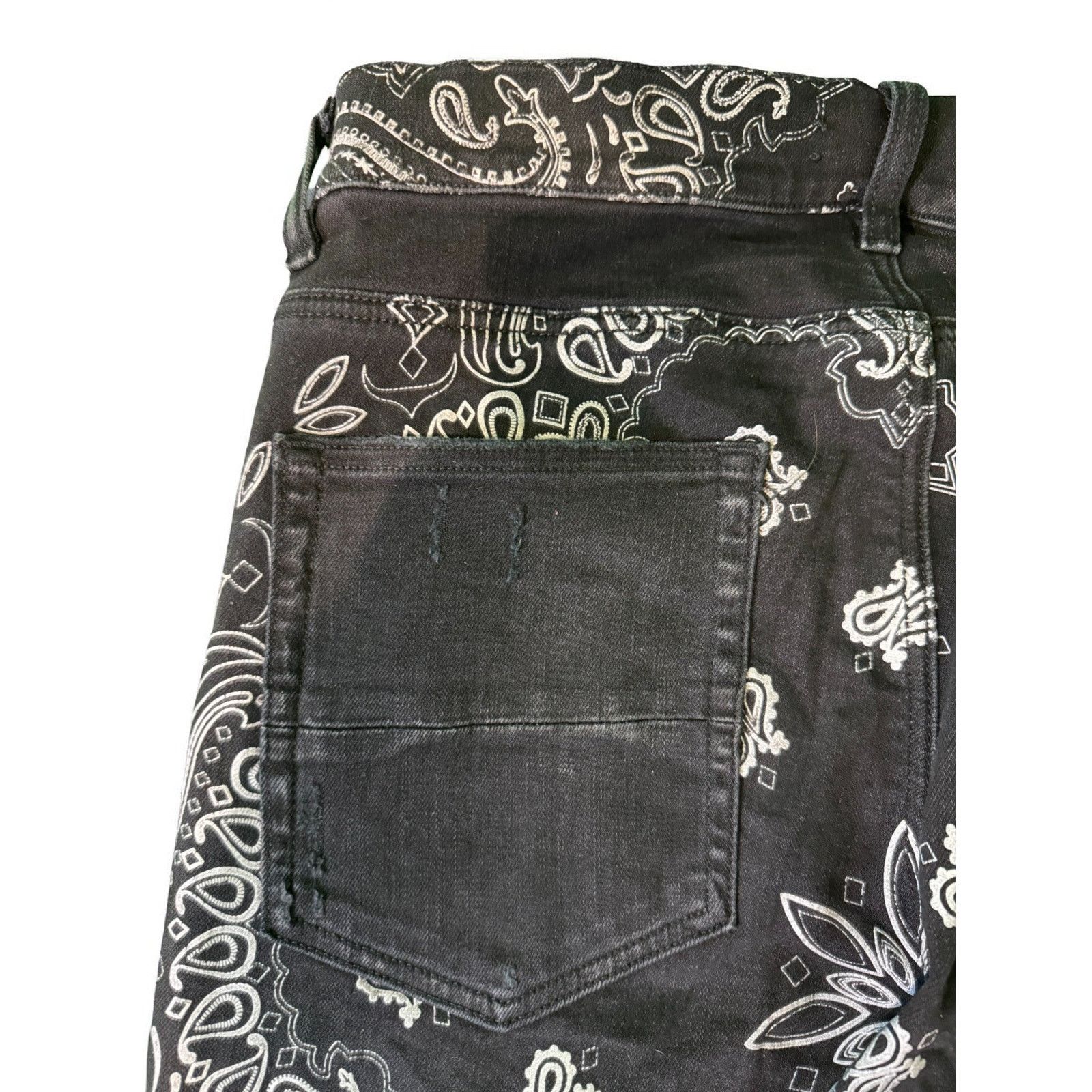 Amiri Amiri Black Paisley Jeans Size US 34 / EU 50 - 3 Thumbnail