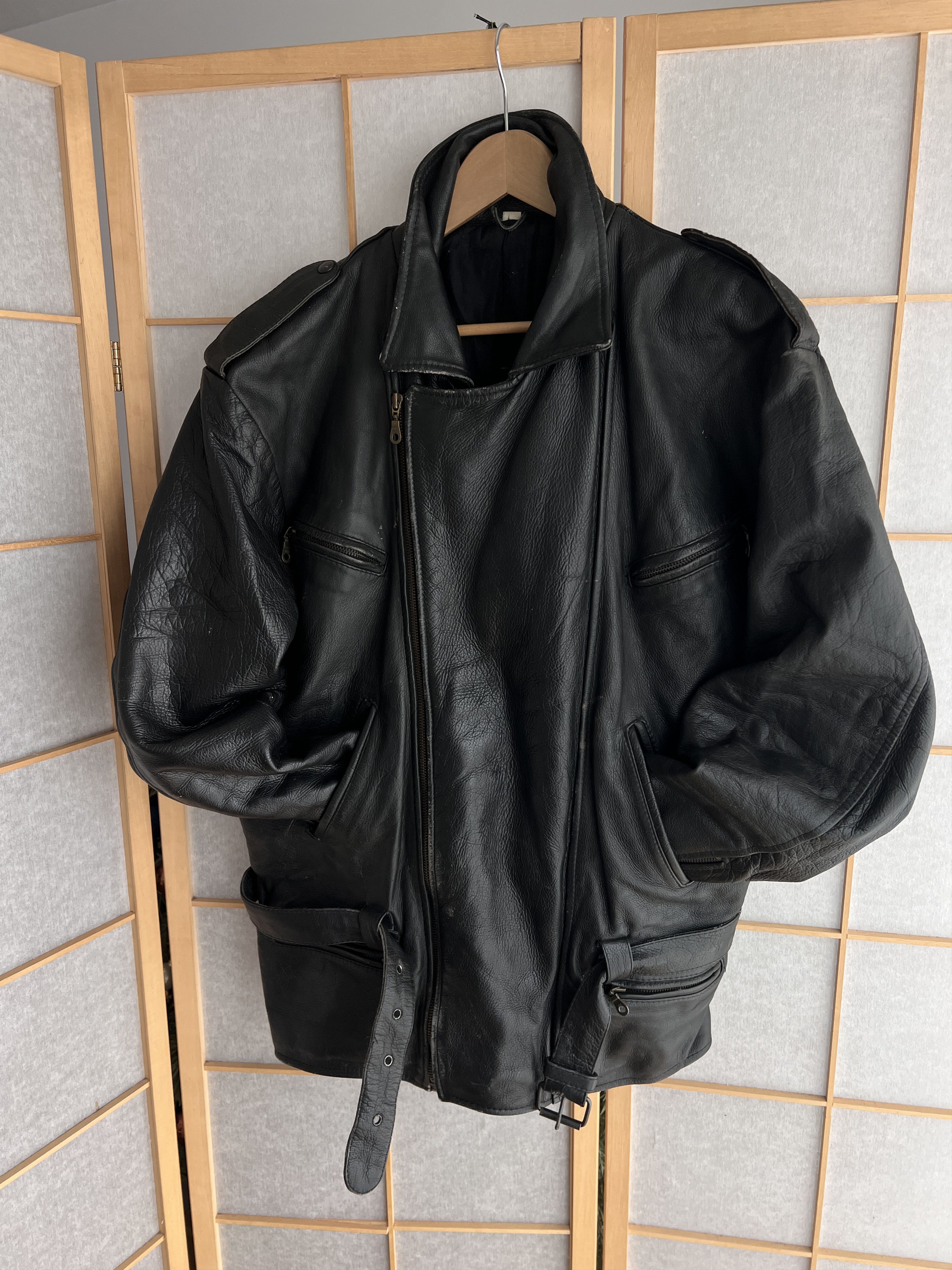 Japanese Brand Vintage 90s racing leather bomber jacket biker y2k punk rare Size US L / EU 52-54 / 3 - 21 Thumbnail