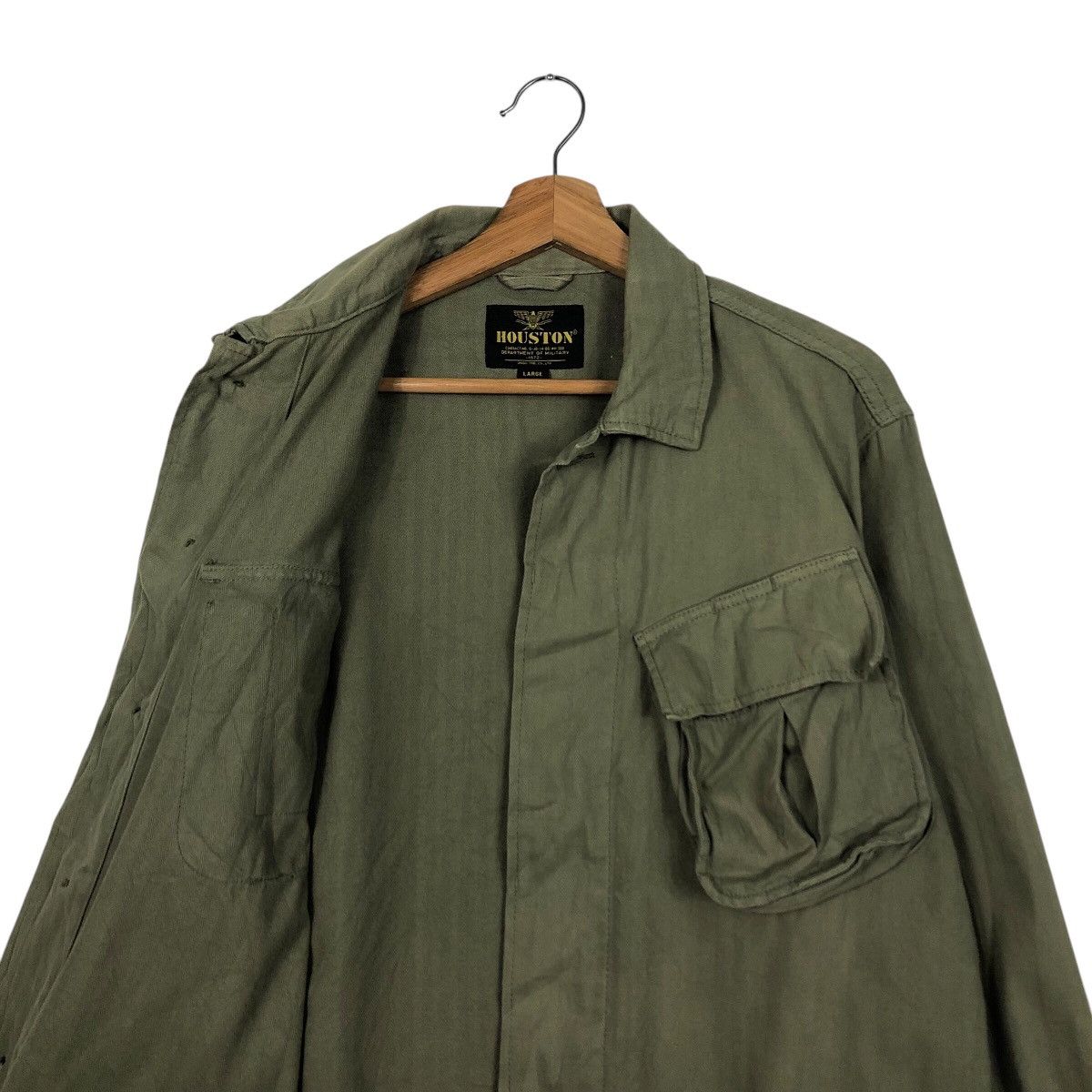 Other 📌Vintage Chore Worker Military Jacket Houston Multi Pockets Size US L / EU 52-54 / 3 - 13 Thumbnail