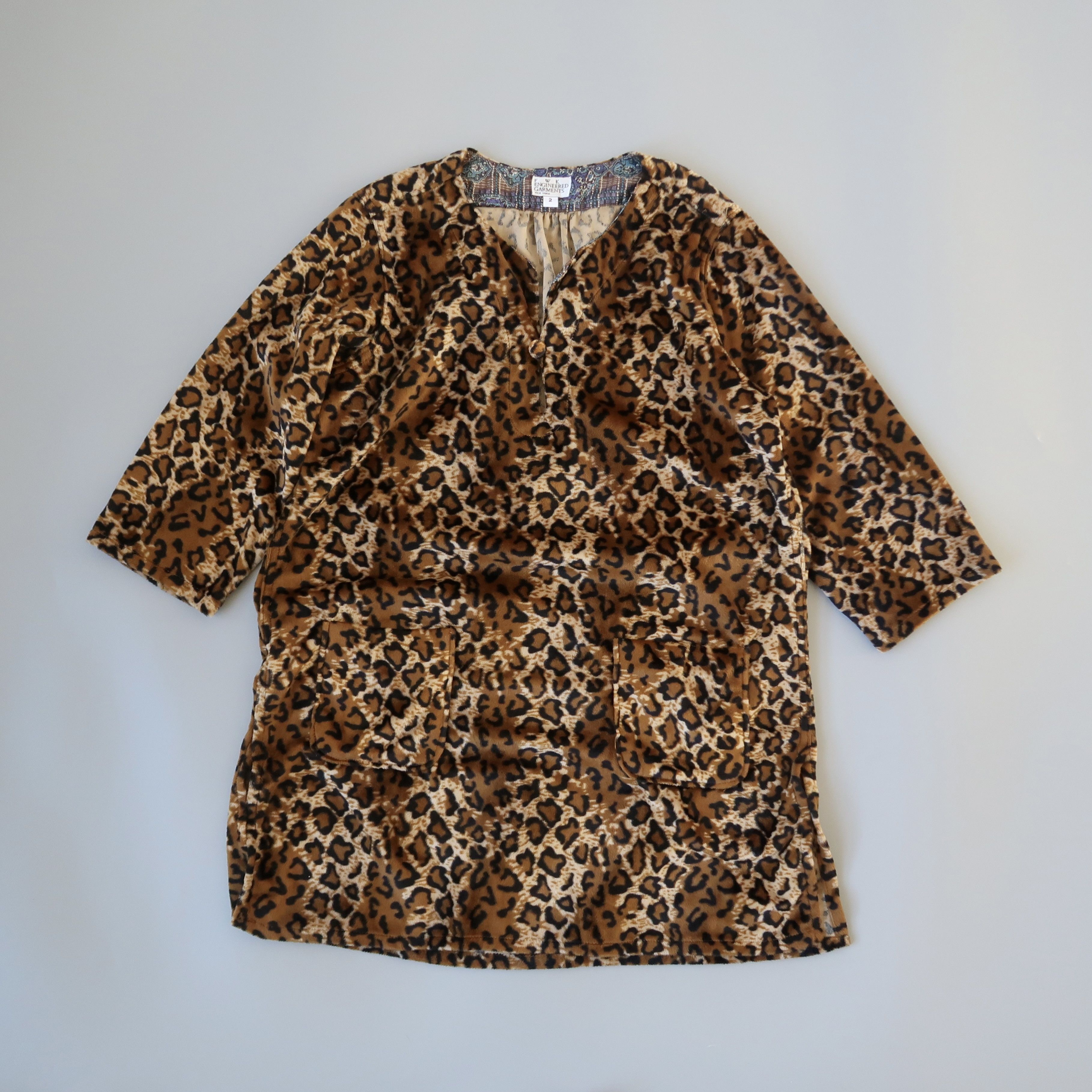 Engineered Garments FWK Engineered Garments Leopard Velour Tunic Pullover 2 Size M / US 6-8 / IT 42-44 - 1 Thumbnail
