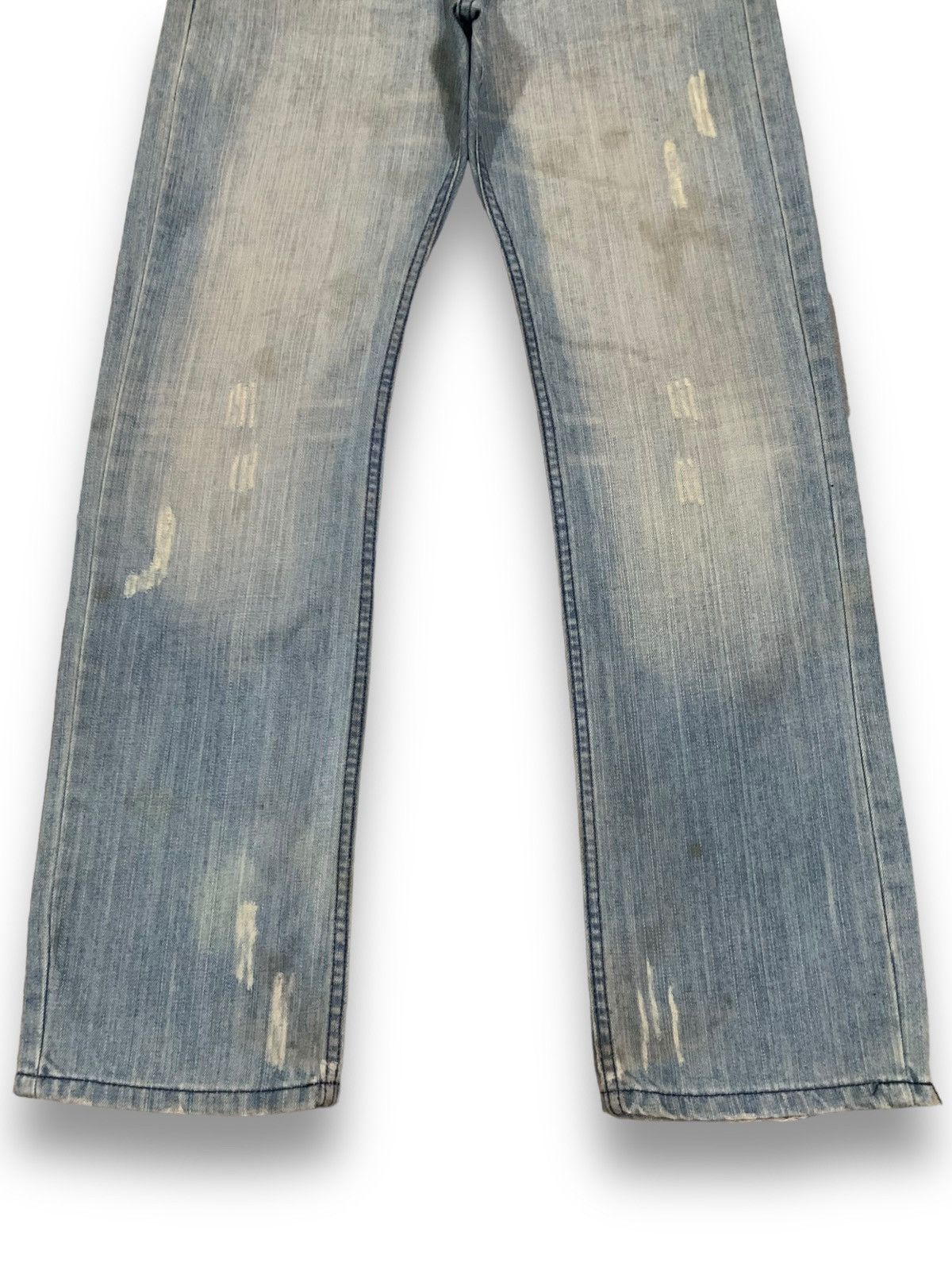 Giorgio Armani Vintage Giorgio Armani Mud Washed Clawmark Distressed Jeans Size US 31 - 8 Thumbnail