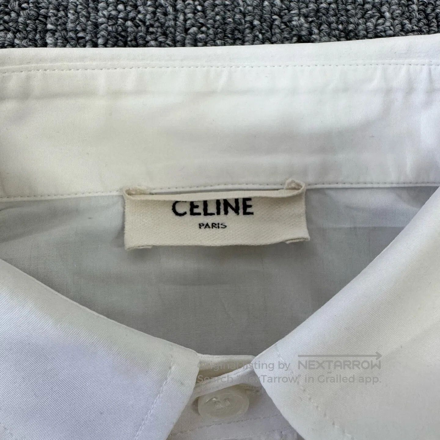 Celine CELINE SIZE 38 Embroidered logo short shirt| Size XL / US 12-14 / IT 48-50 - 6 Thumbnail