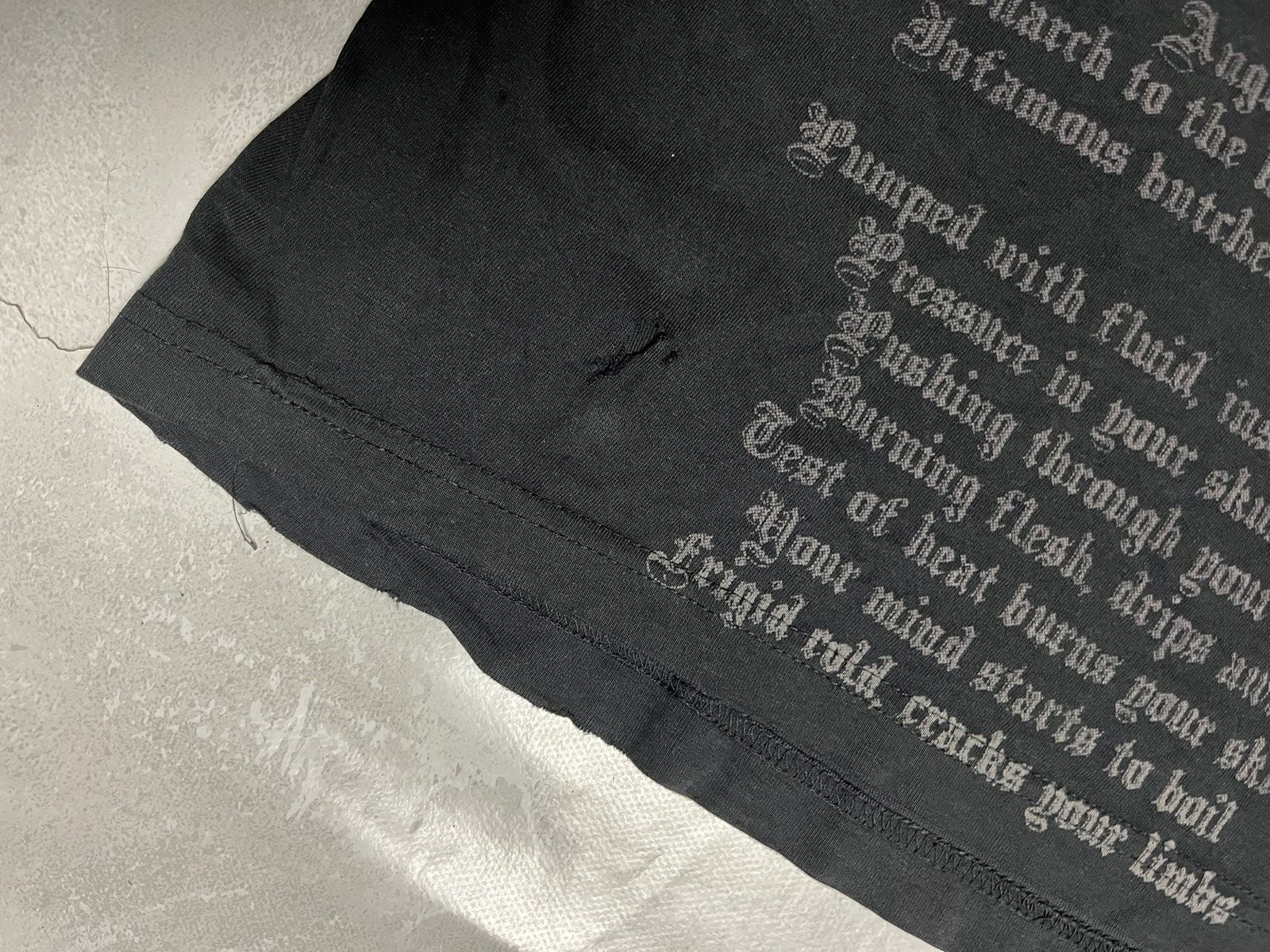 Band Tees × Vintage Vintage Slayer Trashed Washed Distressed All Over Print Tee Size US L / EU 52-54 / 3 - 13 Thumbnail