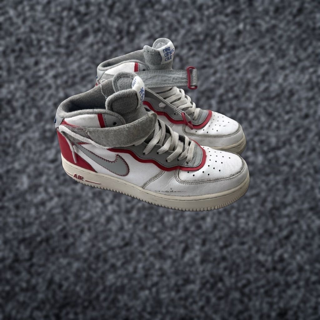 Nike Nike Air Force 1 Mid 07 LV8 "Athletic Club" White-Grey-Red Sz 9 DH7451-100 Shoe Men Casual Leather Rubber Mid Top Sneaker 2022 Size US 8 / EU 41 - 1 Thumbnail