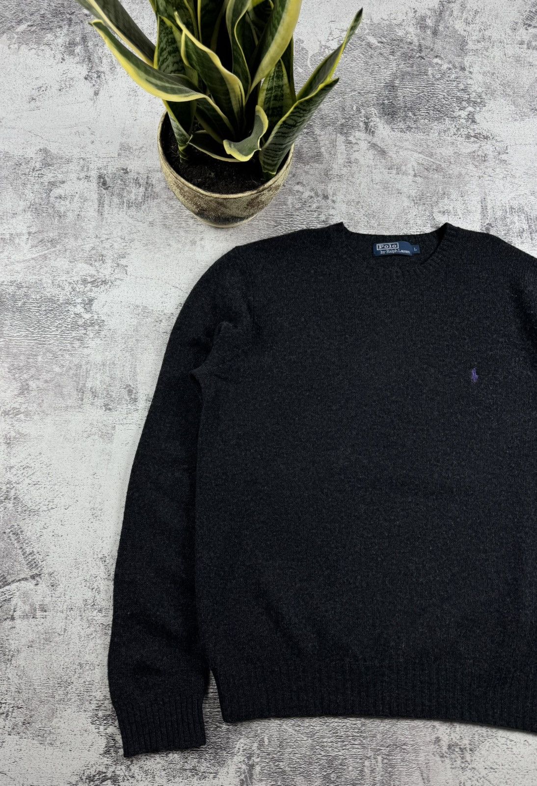 Polo Ralph Lauren Polo Ralph Lauren Wool Basic Blank Varsity Sweater Pullover Size US L / EU 52-54 / 3 - 2 Thumbnail