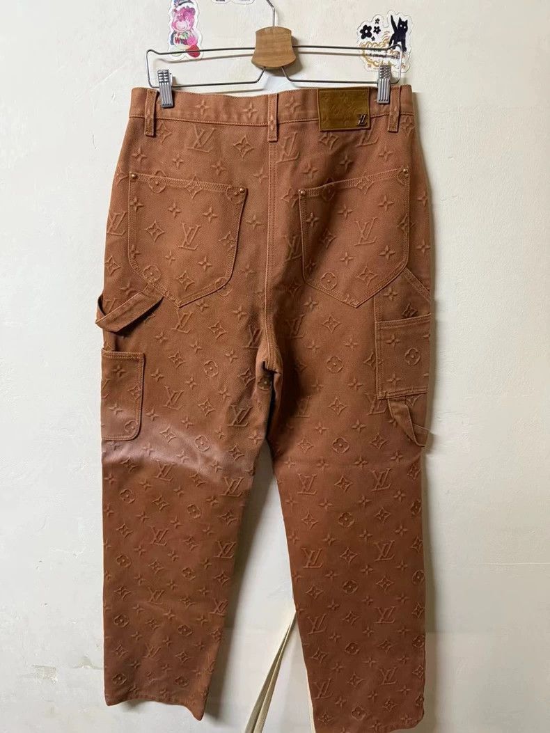 Louis Vuitton Brown LV Logo Pants Size 32-2506 Size US 32 / EU 48 - 2 Thumbnail