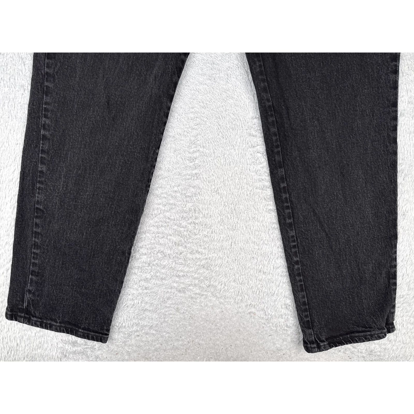 Lee Riders by Lee Jeans Womens Black Tapered Leg High Rise 32x30 Denim Stretch 5-Pocket ZIP Button Size 38" / US 16 / IT 52 - 2 Thumbnail