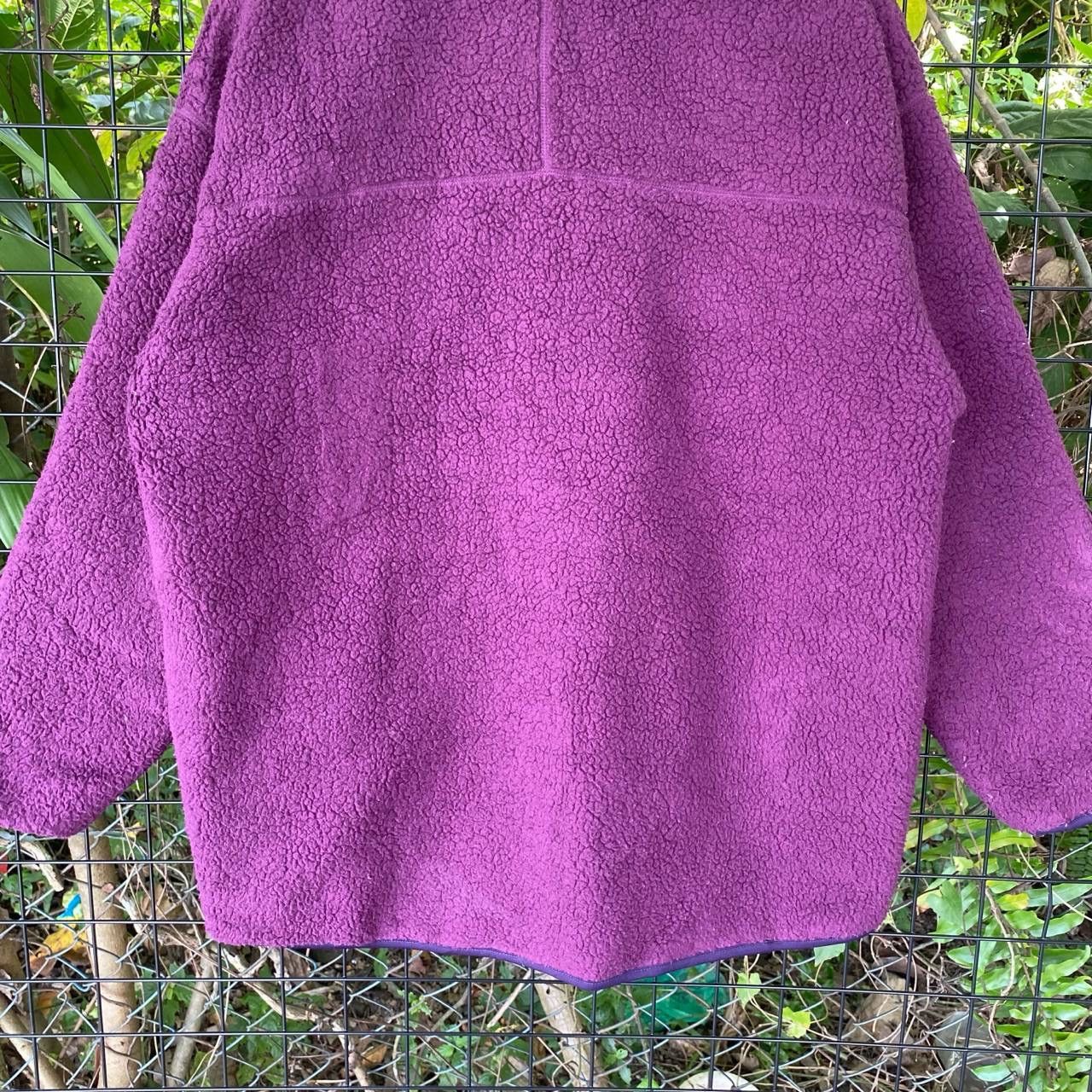 Japanese Brand × Purple Vtg Deep Pile Fleece Zipper Jacket Size US L / EU 52-54 / 3 - 9 Thumbnail