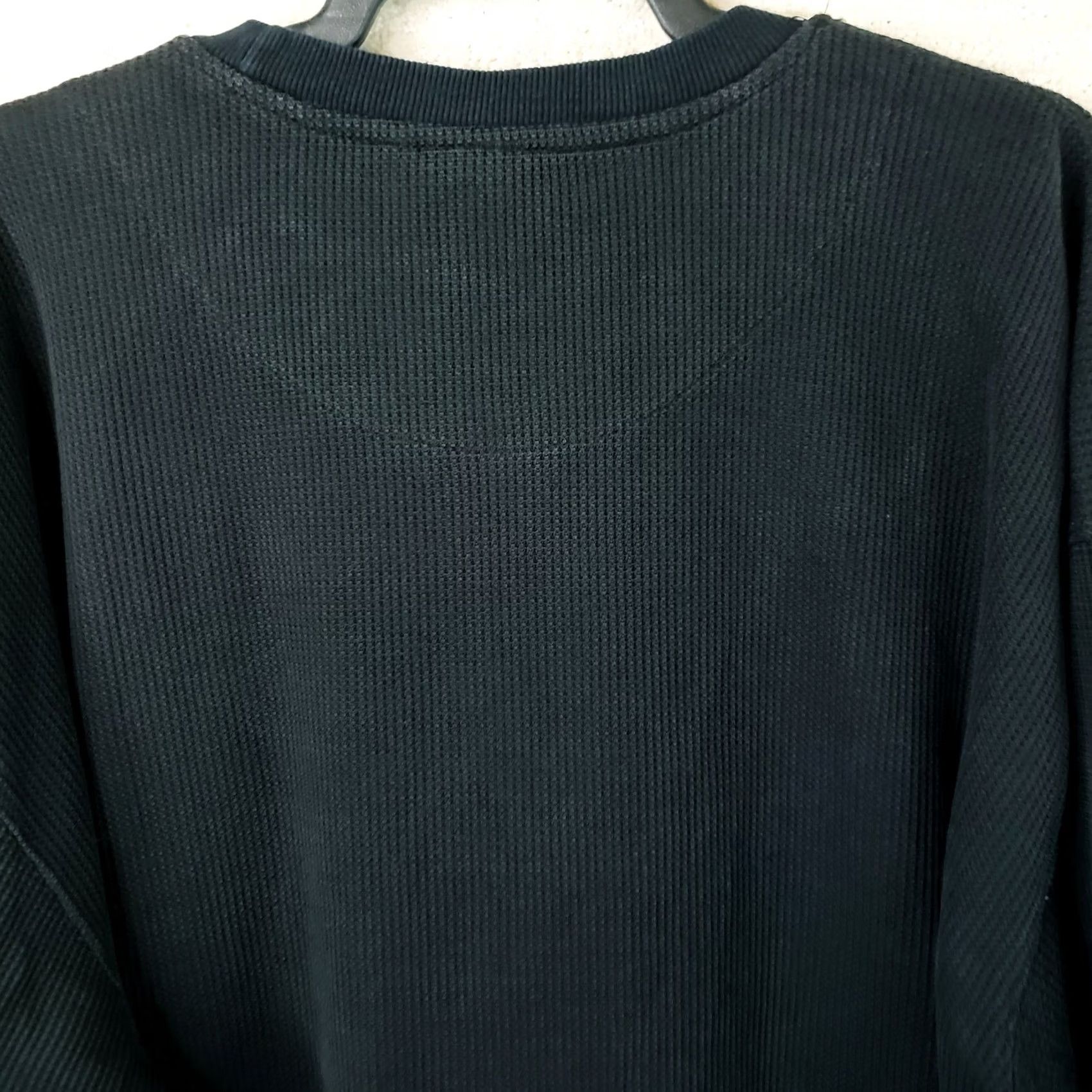 Vintage Access Men T-Shirt 5XL Black Waffle Knit Thermal Long Sleeve Crewneck Big & Tall Size US XXL / EU 58 / 5 - 7 Thumbnail