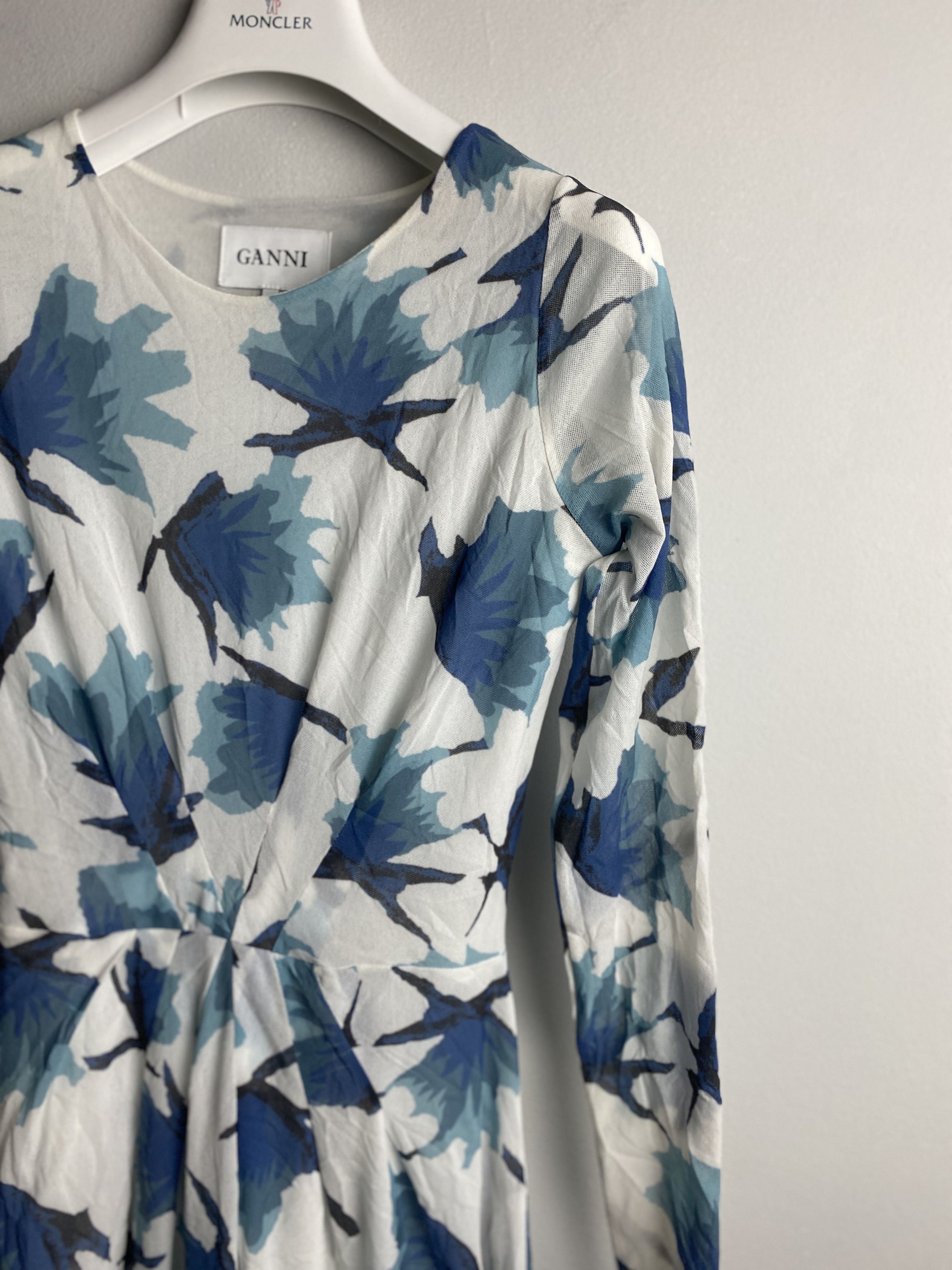 Ganni Ganni Laguna Mesh floral dress polyamide nylon Size XS / US 0-2 / IT 36-38 - 2 Thumbnail