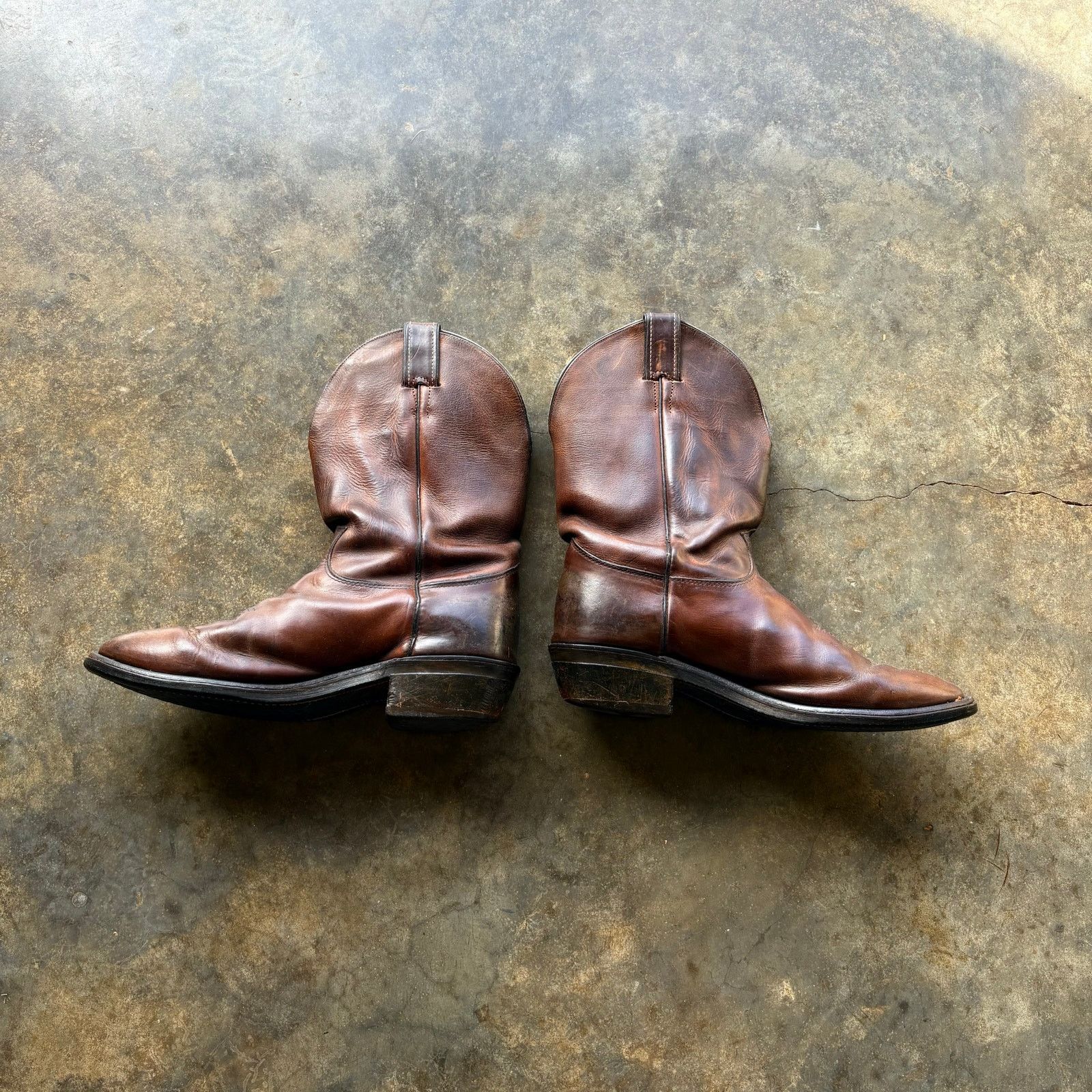 Justin Beautiful Vintage Polished Justin Cowboy Boots Size US 10.5 / EU 43-44 - 2 Thumbnail