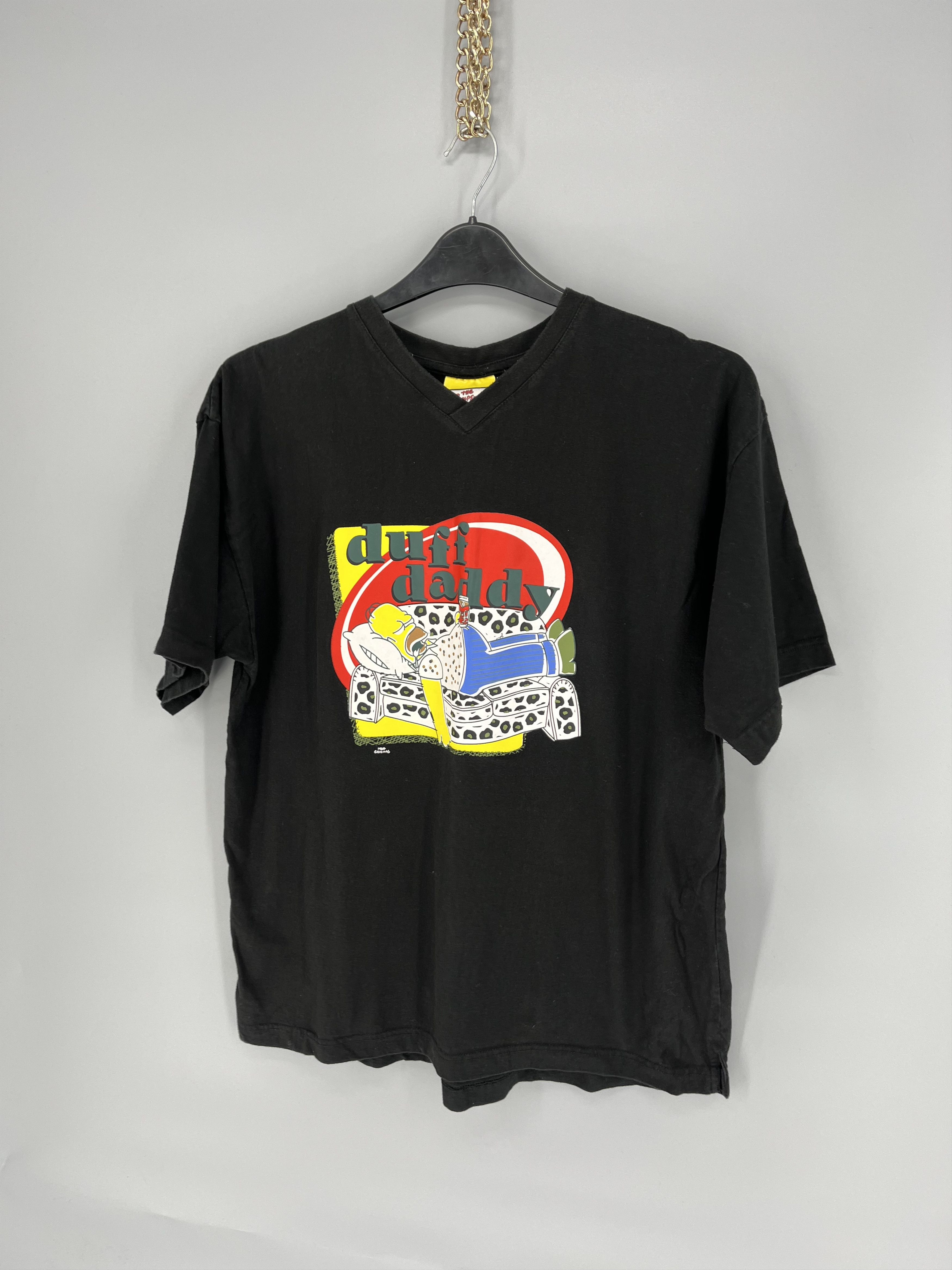 Other Vintage Y2K The Simpsons Duff Daddy Graphic T-Shirt Size US L / EU 52-54 / 3 - 3 Thumbnail