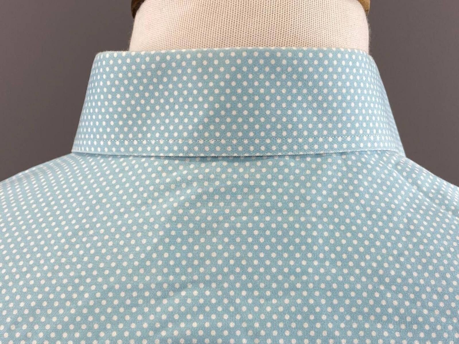 Eton Eton Contemporary Turquoise Dotted Shirt Size 41 / 16 Size US M / EU 48-50 / 2 - 11 Thumbnail