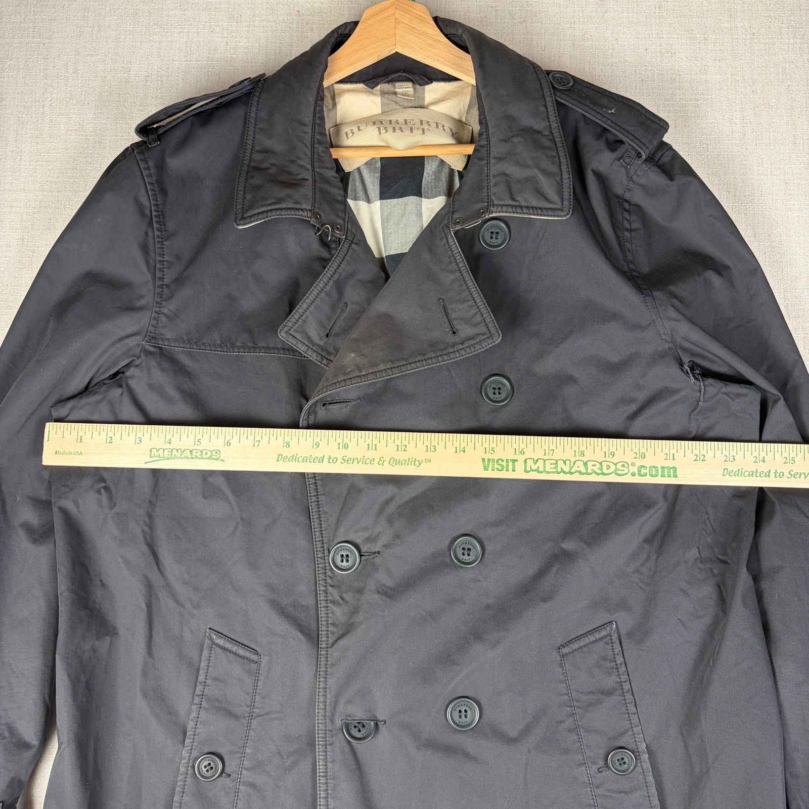 Burberry Burberry Brit Nova Check Double Breasted XXL Trench Coat Size US XXL / EU 58 / 5 - 13 Thumbnail