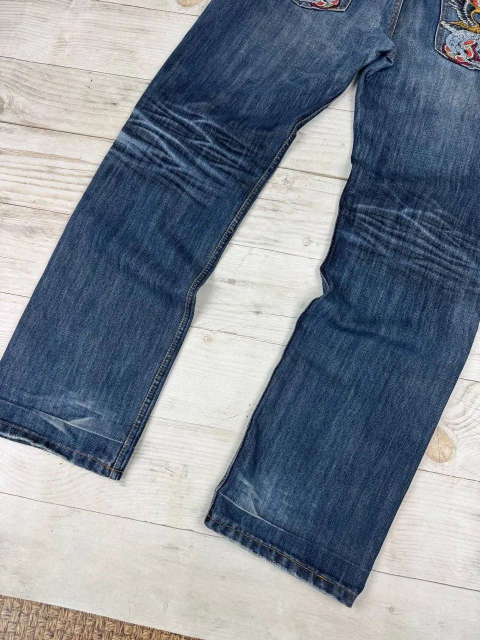 Ed Hardy Vintage Ed Hardy By Christian Audigier Denim Jeans Y2K Tatto Size US 38 / EU 54 - 16 Thumbnail