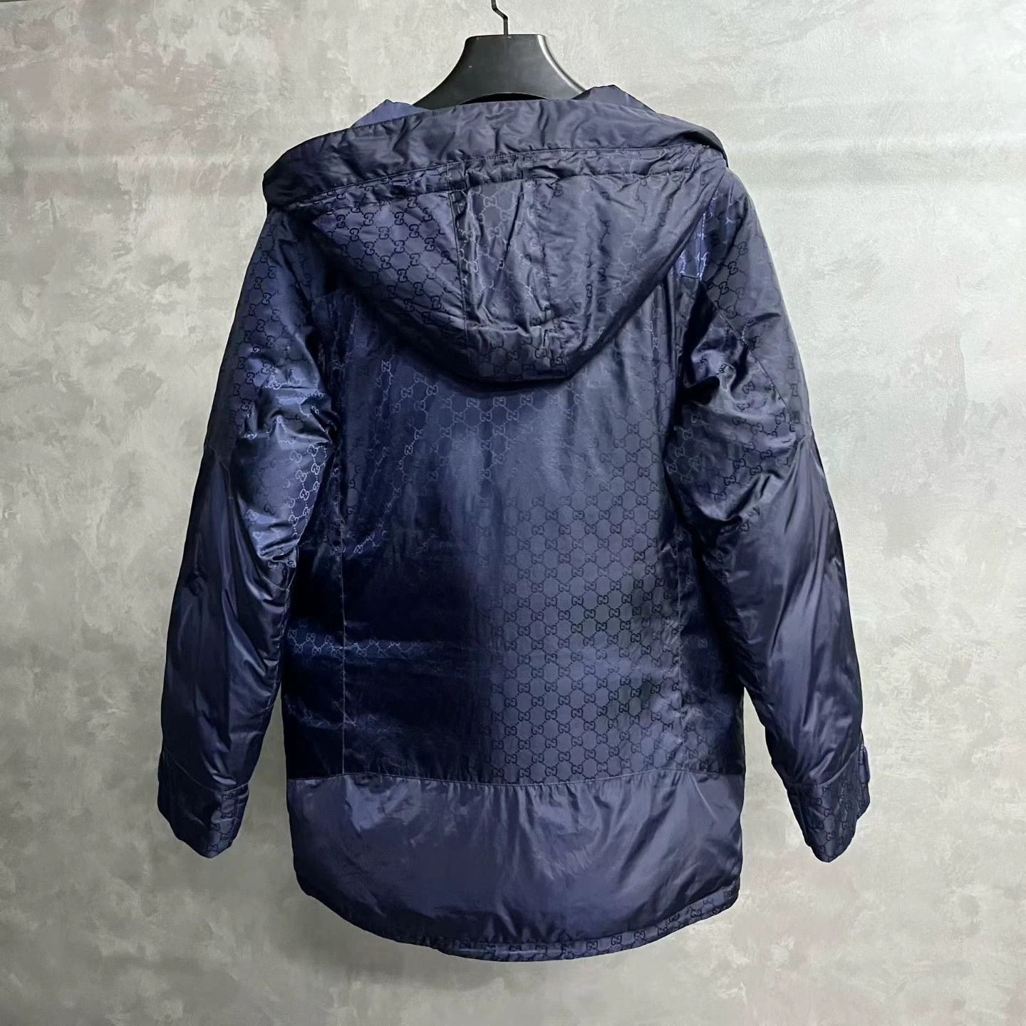 Gucci Gucci Latest Navy All-Over Print Hooded Jacket Size US S / EU 44-46 / 1 - 5 Thumbnail
