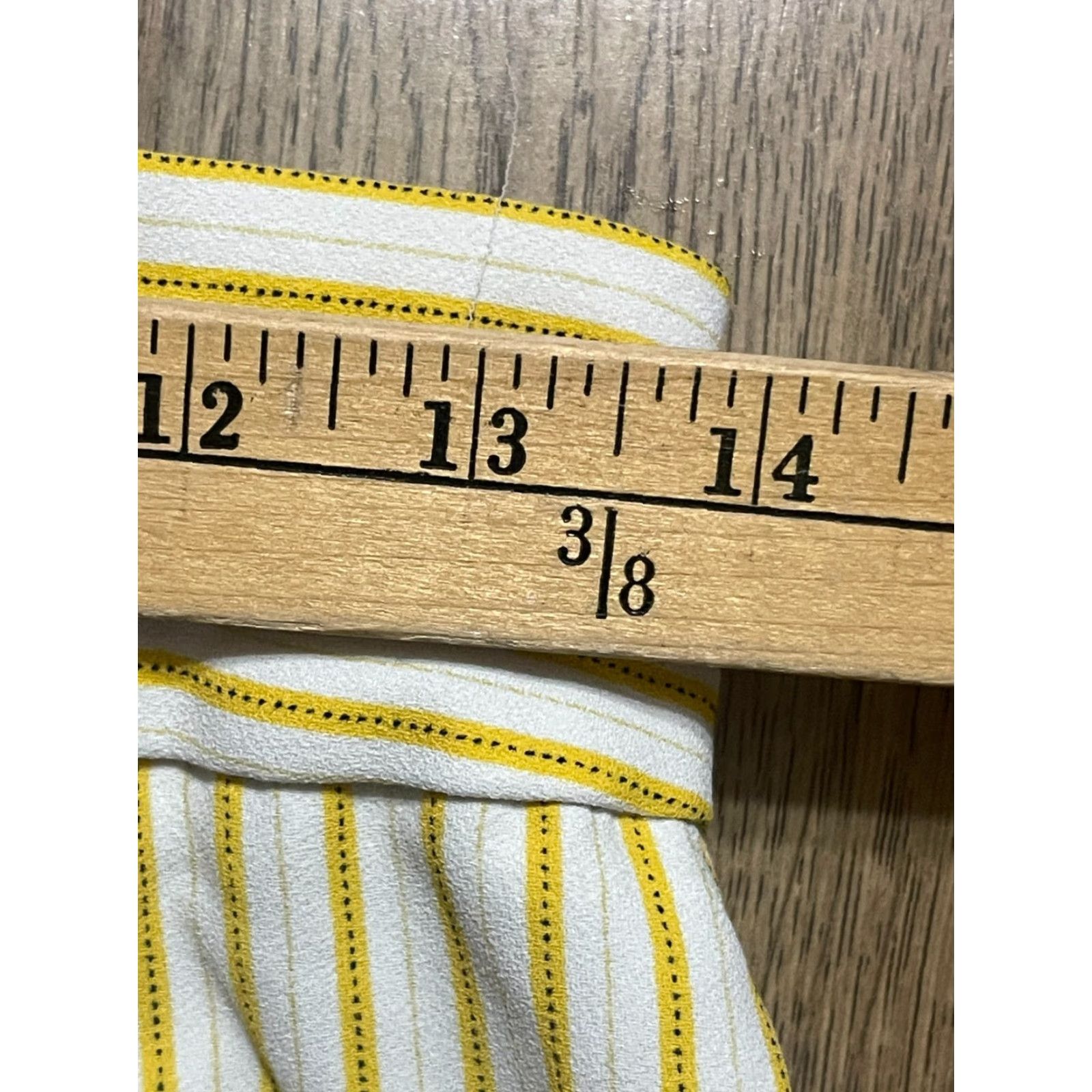 Express Express Pants Women's Small Yellow White Striped CULOTTES High Rise Cropped Pants Mens? No, ignore. Size 28" / US 6 / IT 42 - 3 Thumbnail