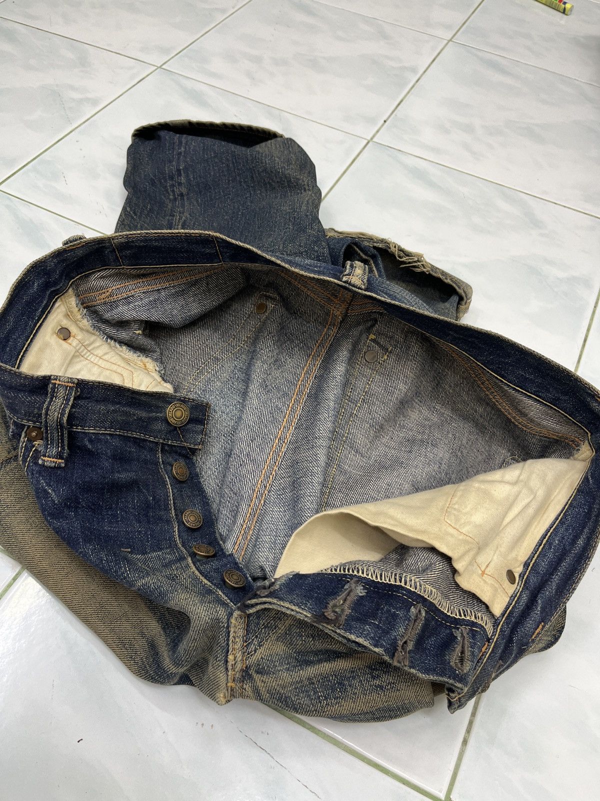 Vintage 🔥🔥🔥ARCHIVE VTG JELADO JAPAN FADED ART SELVEDGE DENIM Size US 31 - 9 Thumbnail