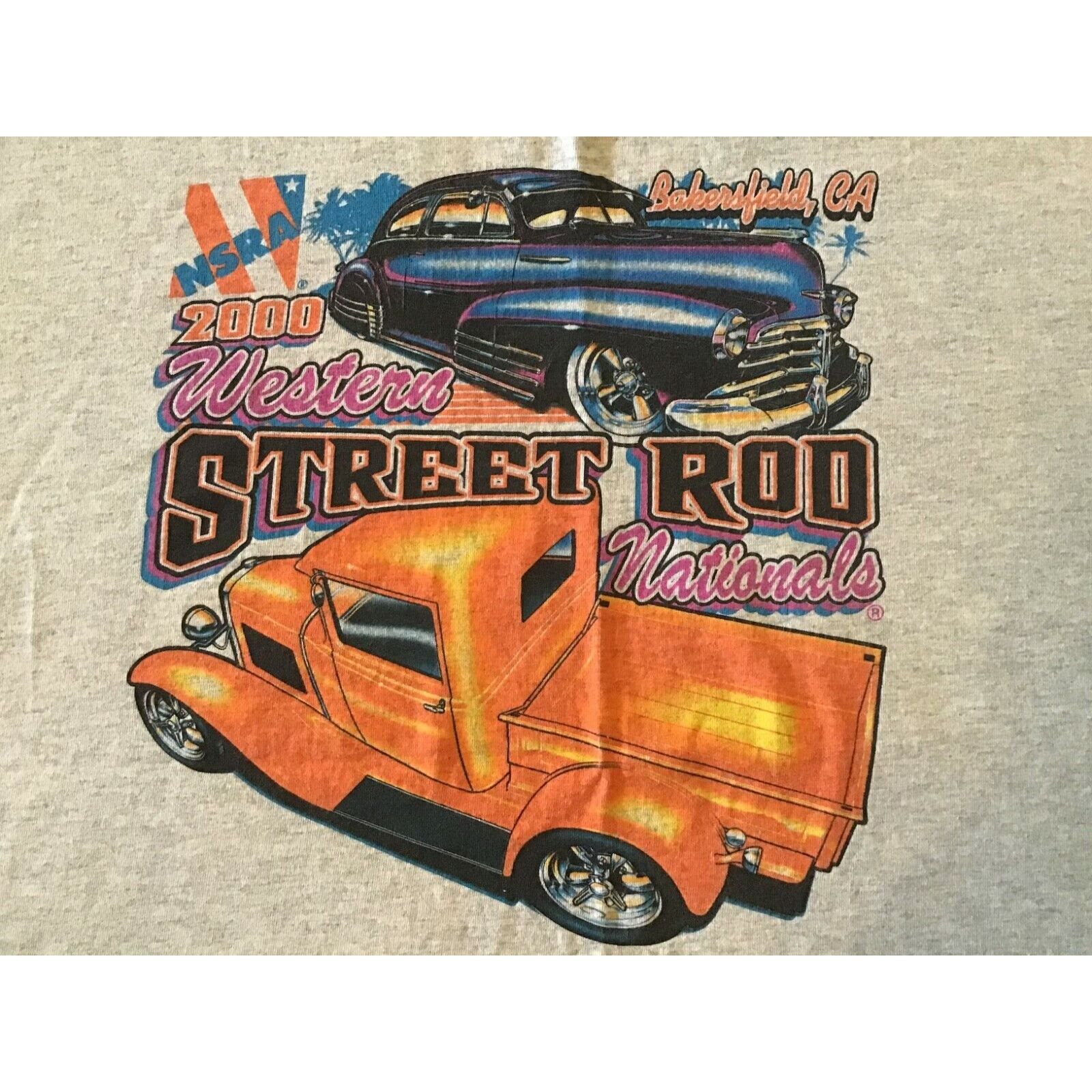 Gildan Western Nationals 2000 Bakersfield NSRA XXL Hot Rod Shirt Size US XXL / EU 58 / 5 - 1 Thumbnail
