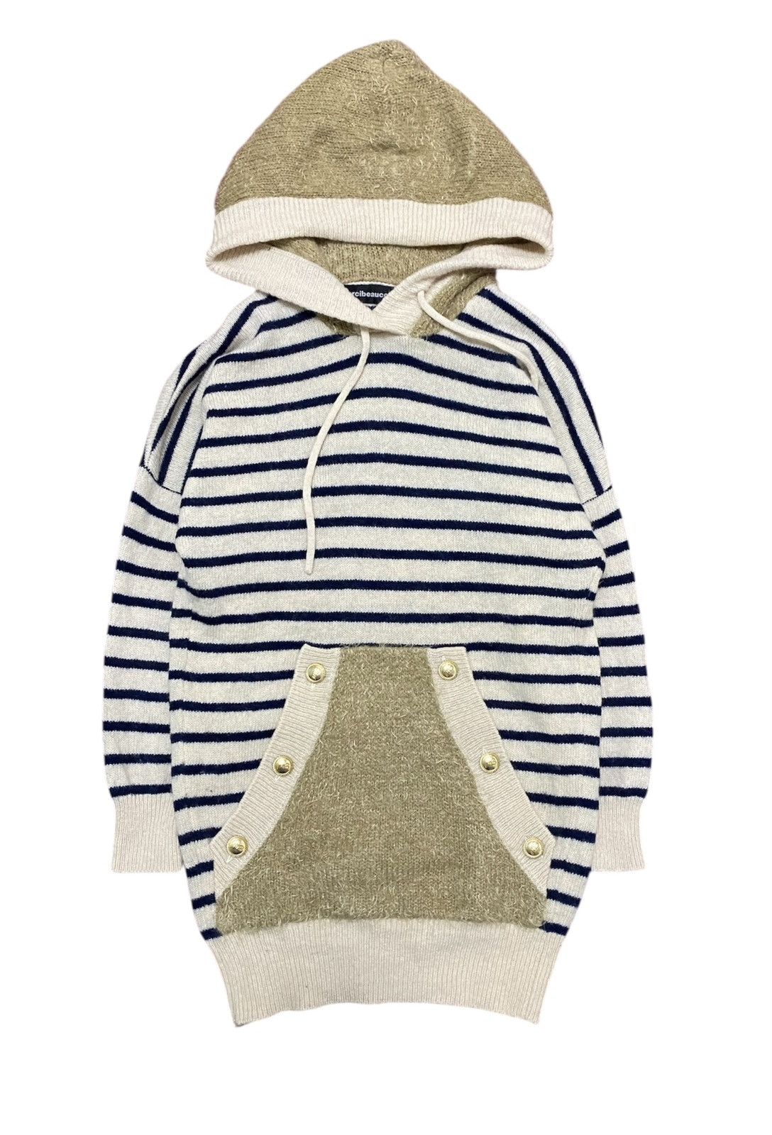 Ne-Net 2000s Pop Stripe wool and fringe hoodie Size M / US 6-8 / IT 42-44 - 1 Thumbnail