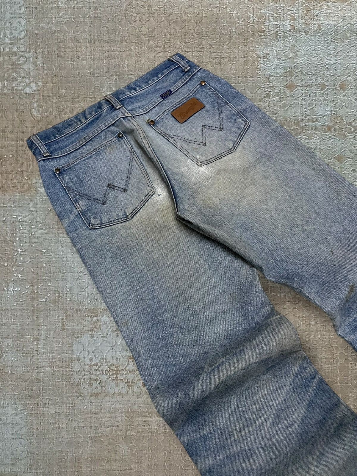 Wrangler Vintage 1990s Designer Wrangler Distressed Mudwash Denim Size US 29 - 15 Thumbnail