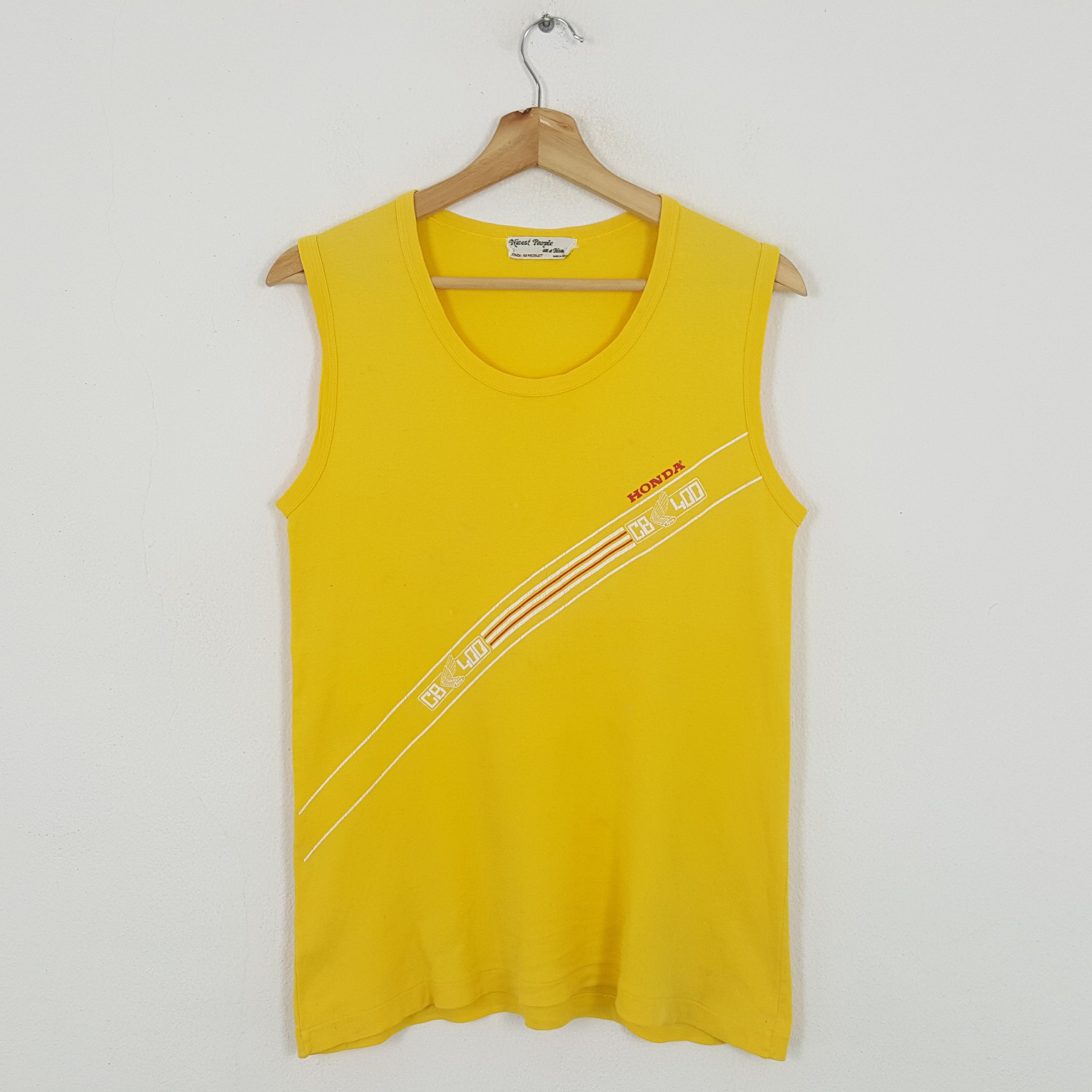 Honda × Japanese Brand × Vintage Vintage HONDA CB 400 Japanese Motorcycle Sleeveless Tees Size US S / EU 44-46 / 1 - 1 Thumbnail