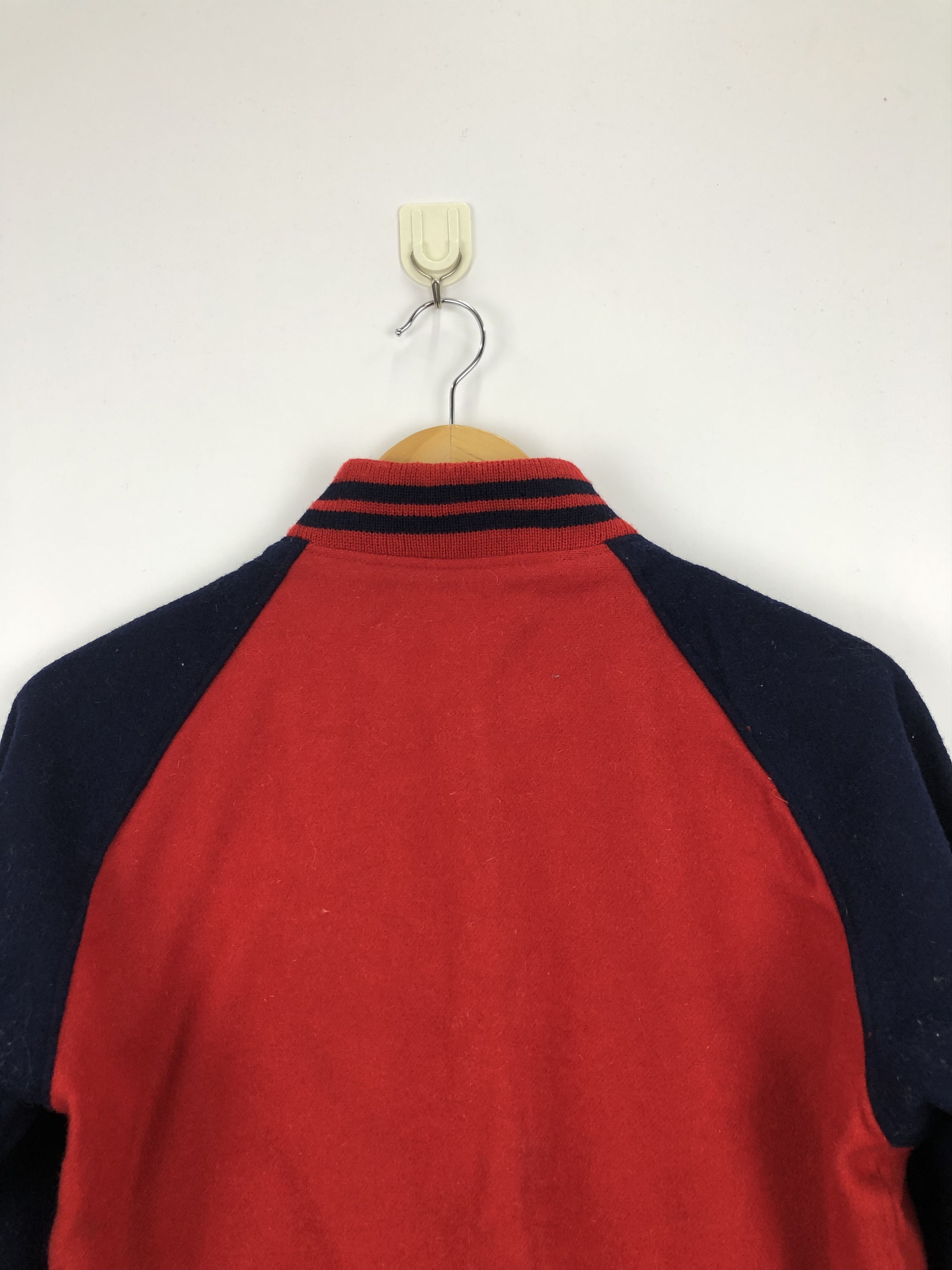 Vintage Vintage 90s Van Boys Wool Varsity Jacket Red Colour V0390 Size US M / EU 48-50 / 2 - 4 Thumbnail