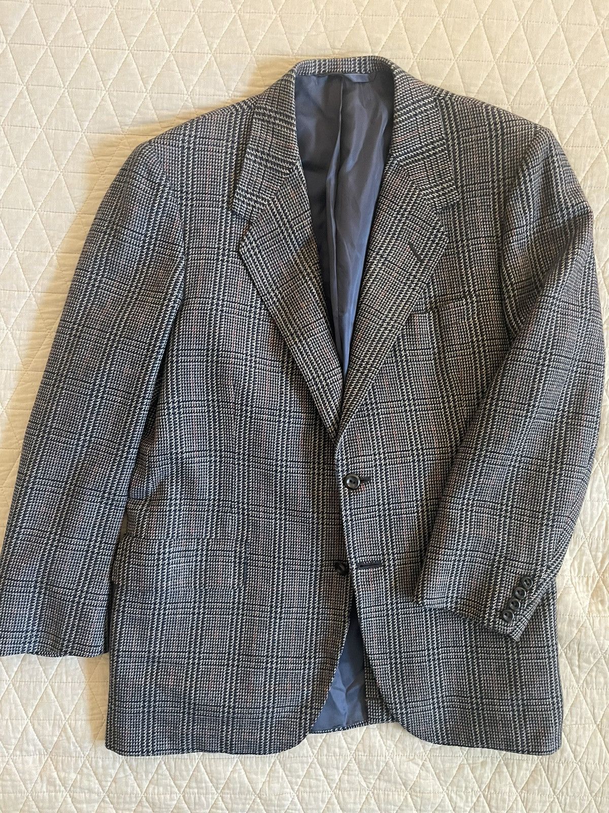 Oxxford Clothes × Vintage Cashmere Check Jacket Size 42R - 6 Thumbnail