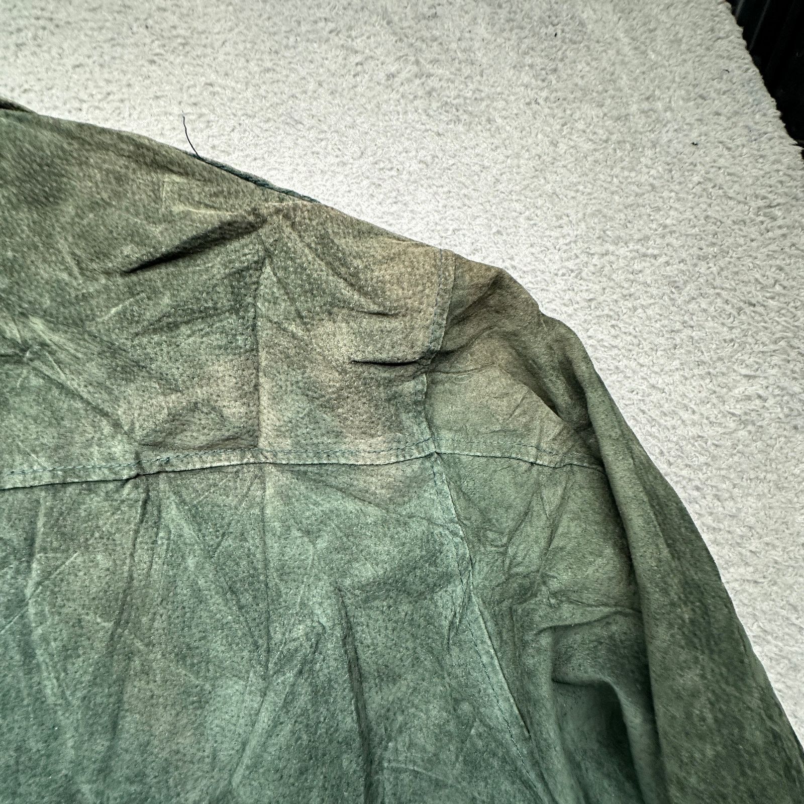 Other Vintage Preswick Moore Green Suede Bomber Jacket Large Size US L / EU 52-54 / 3 - 9 Thumbnail