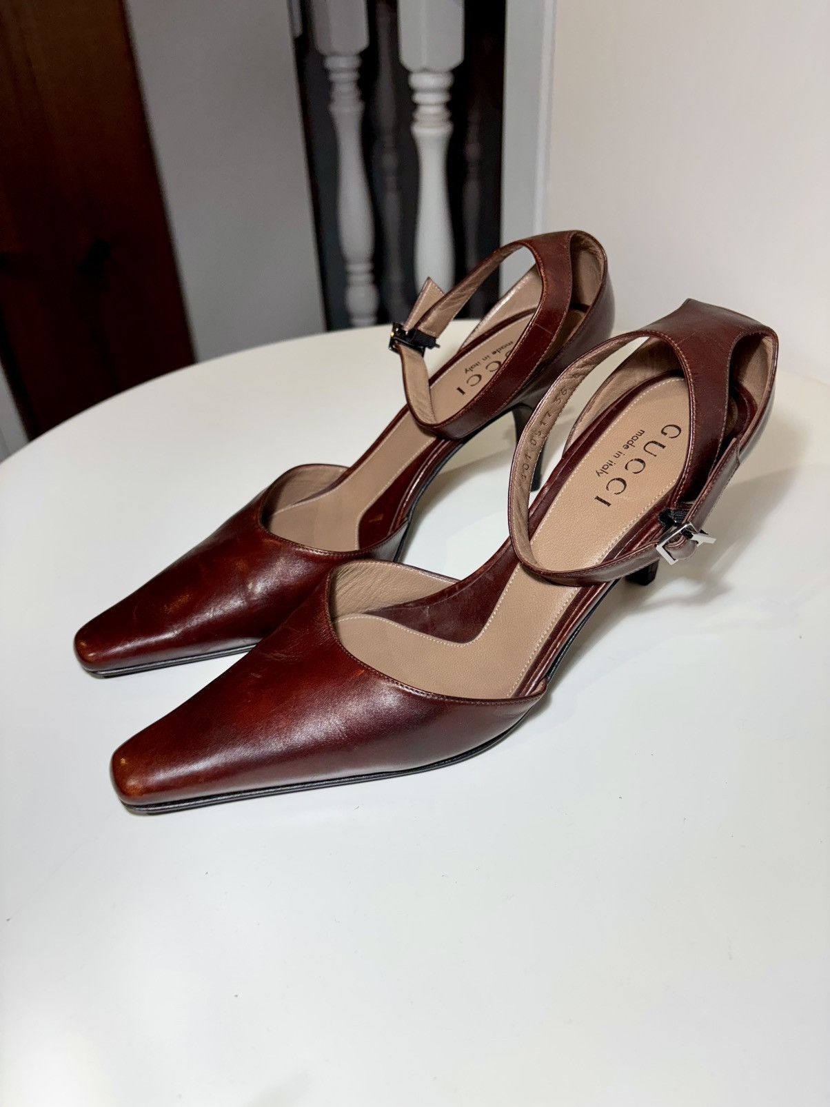 Tom Ford Rare 90s Gucci Tom Ford burgundy leather pumps Size US 6 / IT 36 - 1 Thumbnail