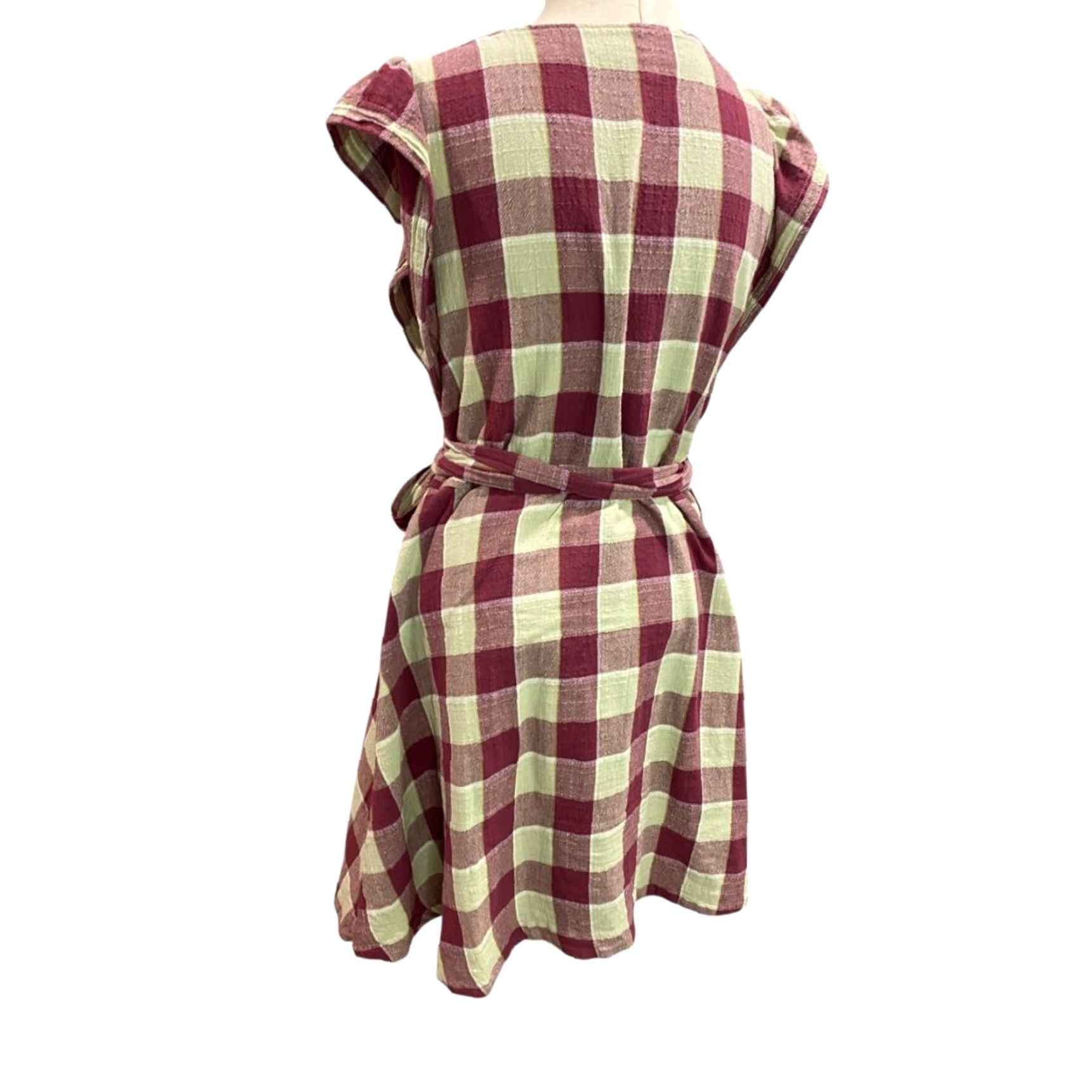 Madewell Madewell Gingham Wrap Mini Dress XL Cotton MC977 Size XL / US 12-14 / IT 48-50 - 5 Thumbnail