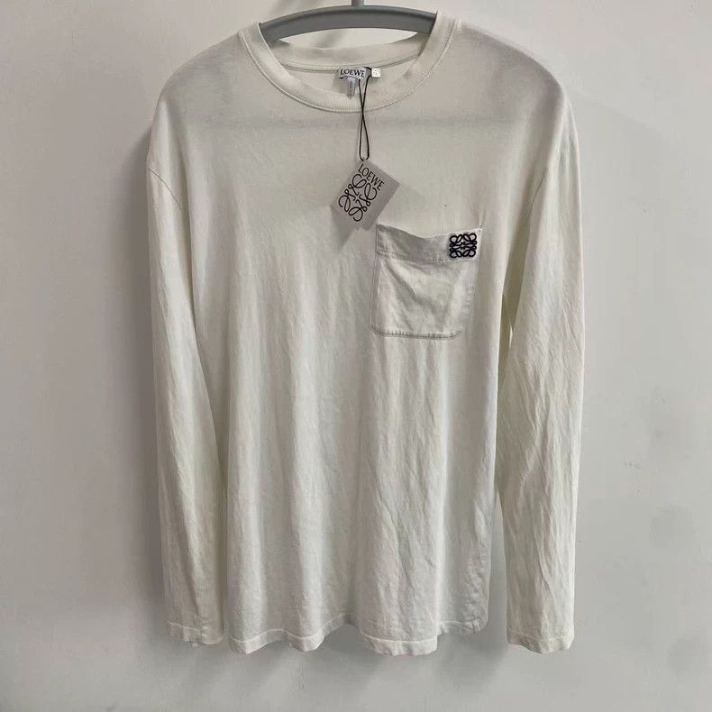 Loewe LOEWE White long-sleeved T-shirt Size S / US 4 / IT 40 - 1 Thumbnail