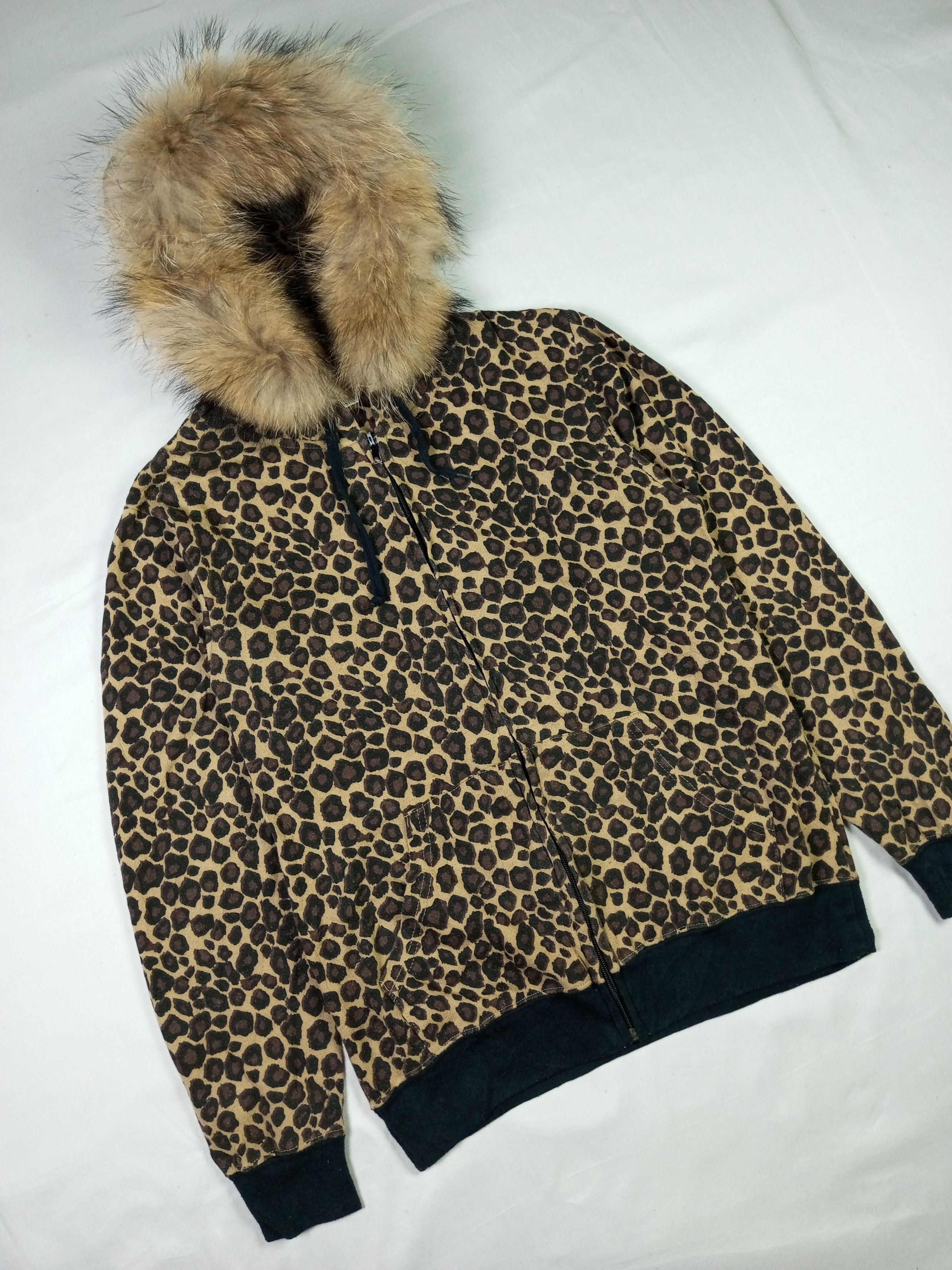 Japanese Brand Shock Nine Leopard Fur Cat Ear Hoodie Zipper Sweatshirt Size US M / EU 48-50 / 2 - 4 Thumbnail