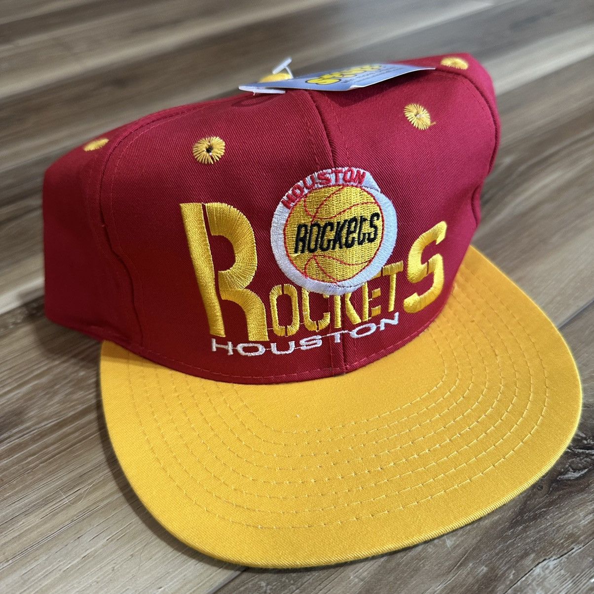 Vintage Vintage Deadstock New Win Stuff Huston Rockets Snapback Hat Size ONE SIZE - 1 Thumbnail